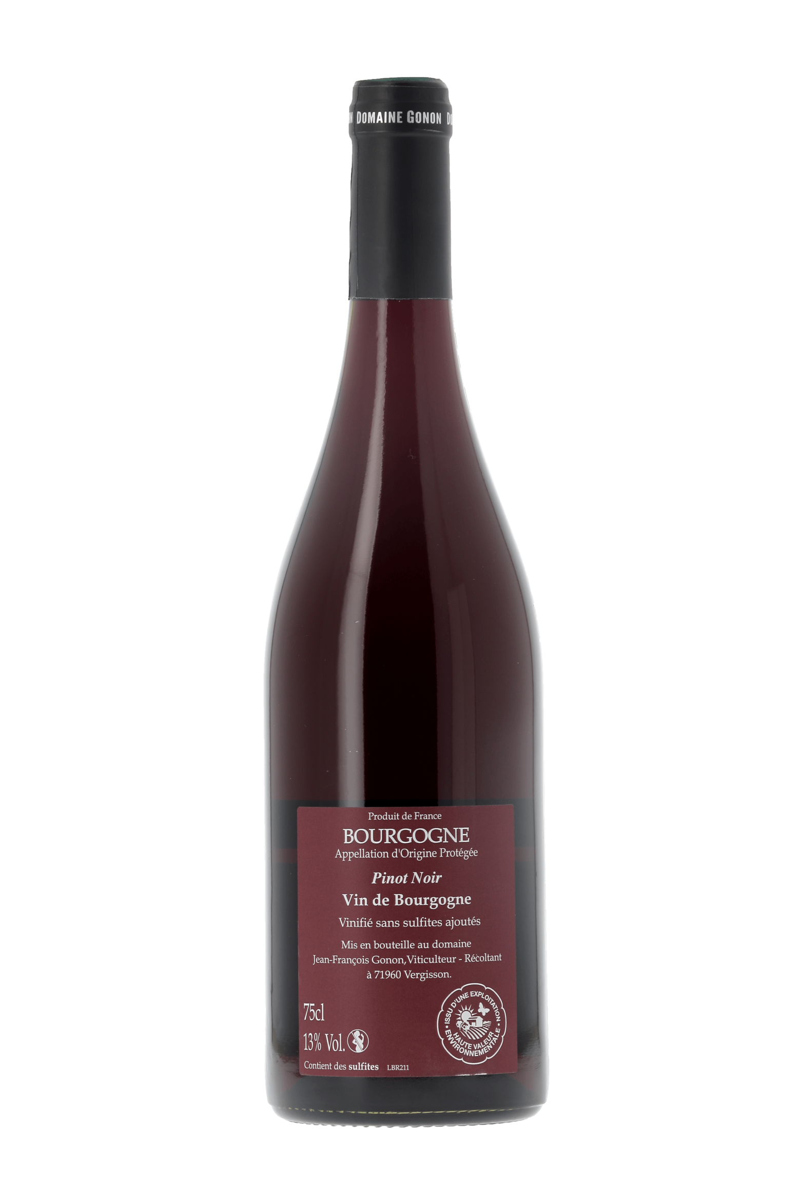 Bourgogne Pinot Noir Domaine Gonon 2021 - frontbs