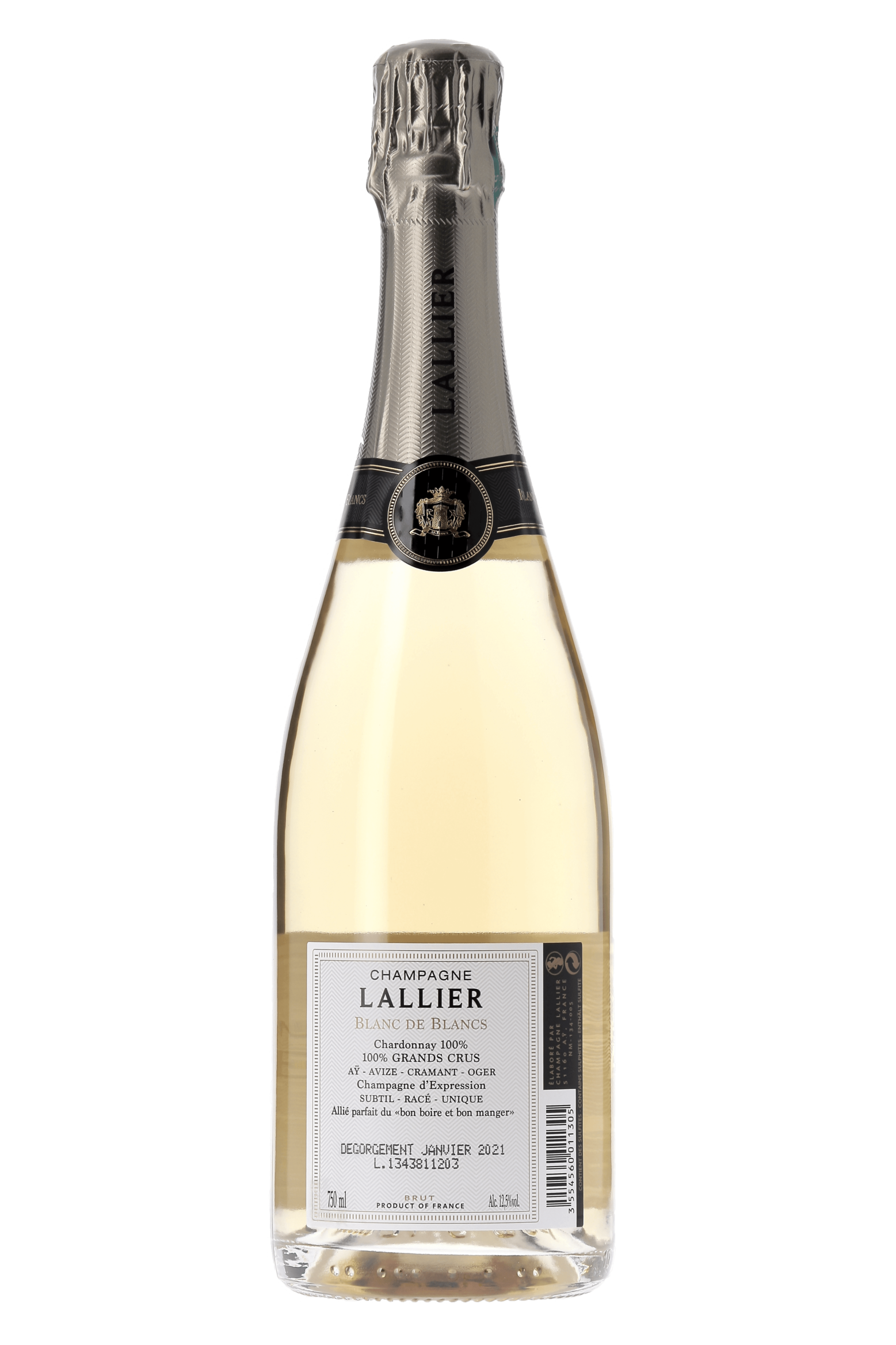 Champagne Blanc de Blancs Grand Cru Champagne Lallier - frontbs