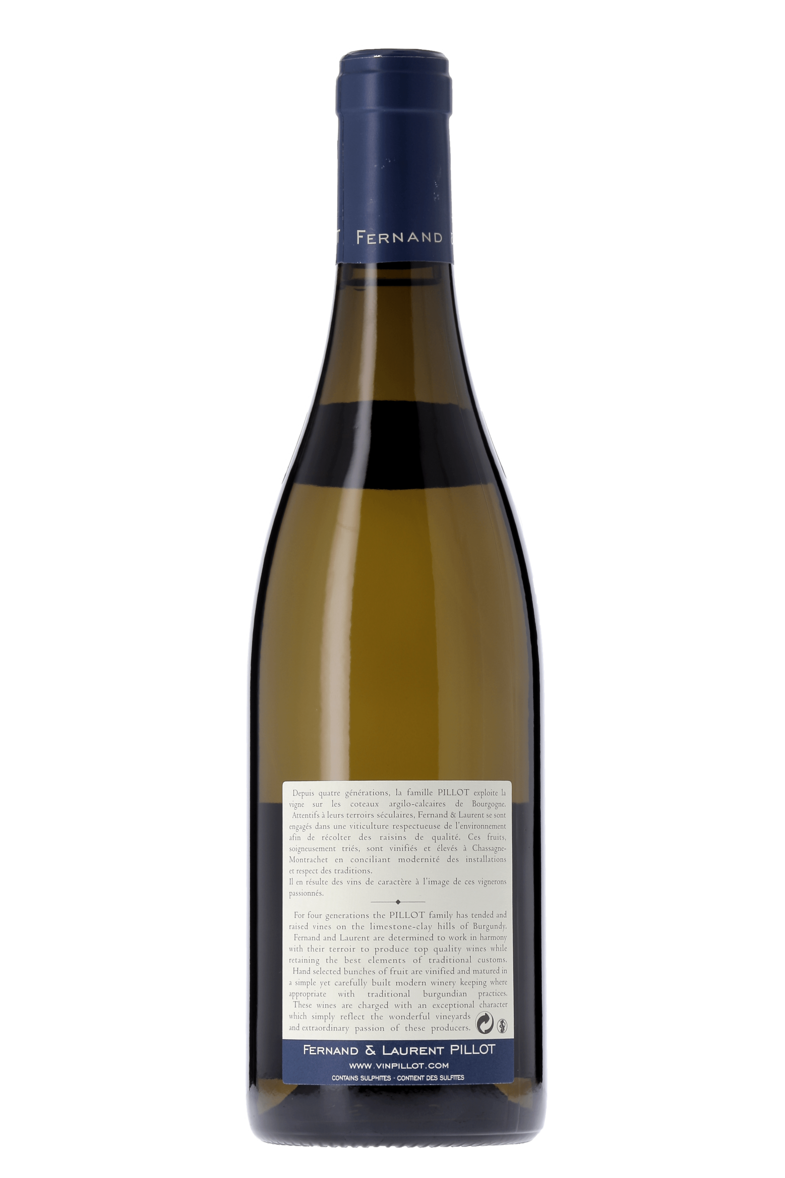 Chassagne-Montrachet Premier Cru Vide Bourse Domaine Fernand et Laurent Pillot 2018 - frontbs