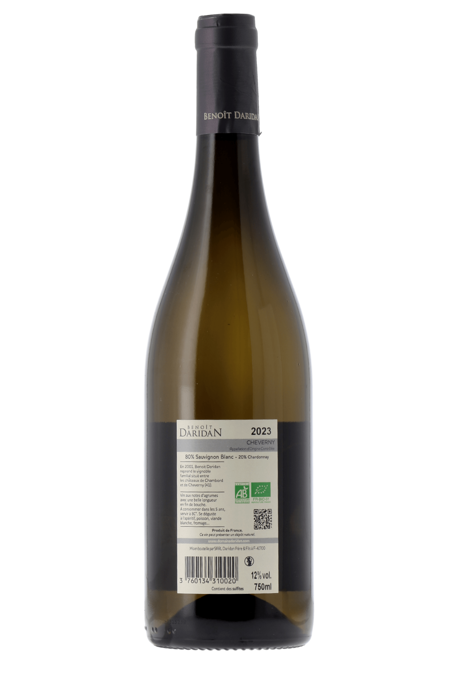 Cheverny Tradition Domaine Daridan 2023 - frontbs