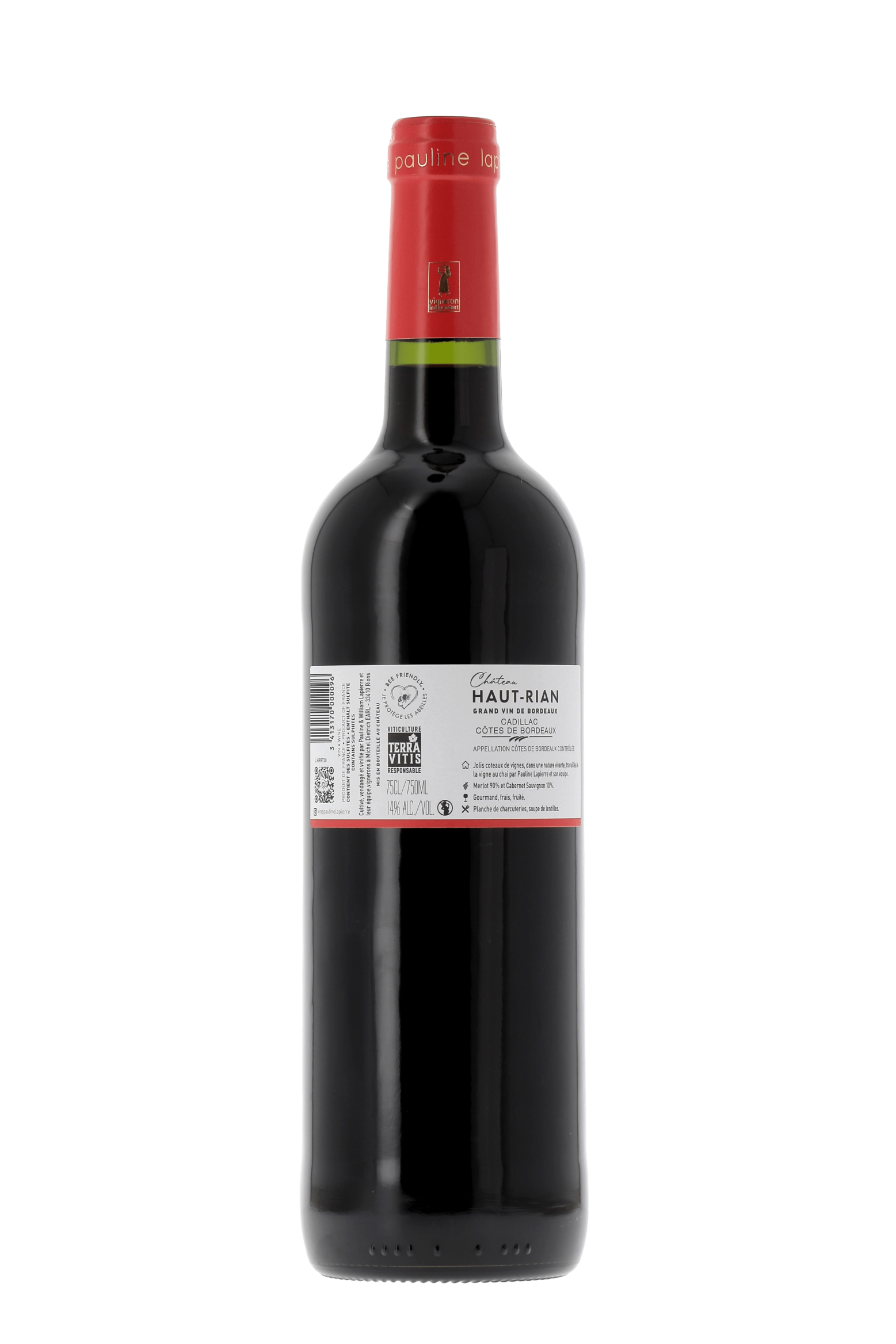 Côtes de Bordeaux Château Haut-Rian 2020 - frontbs