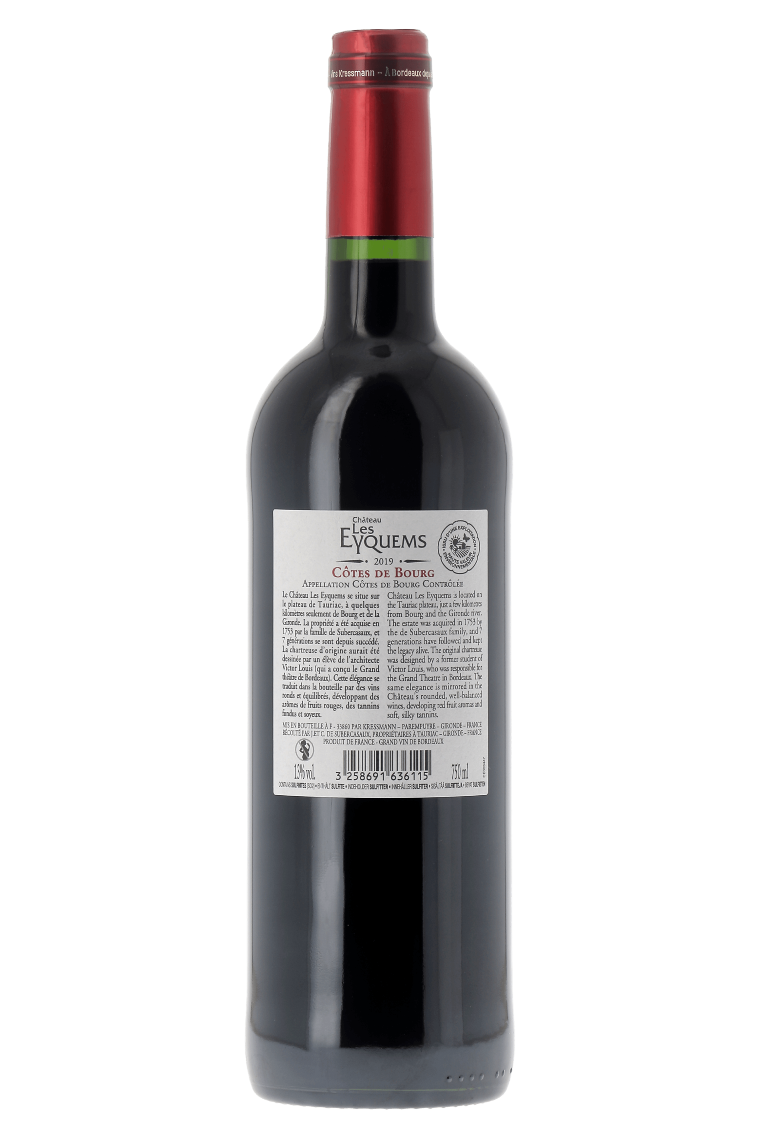 Côtes de Bourg Château Les Eyquems 2019 - frontbs