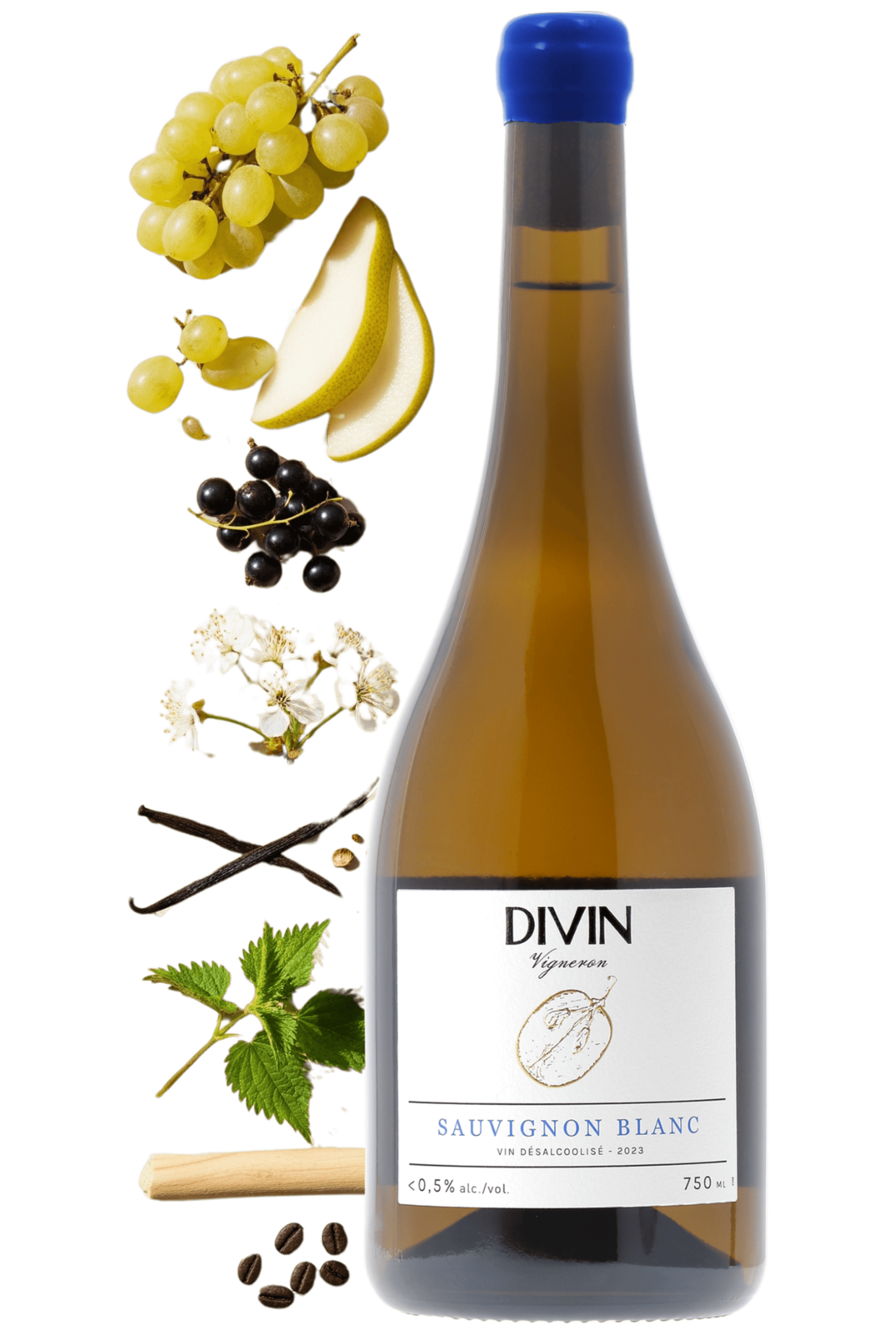 Sauvignon Blanc désalcoolisé - Divin Vigneron - frontbs