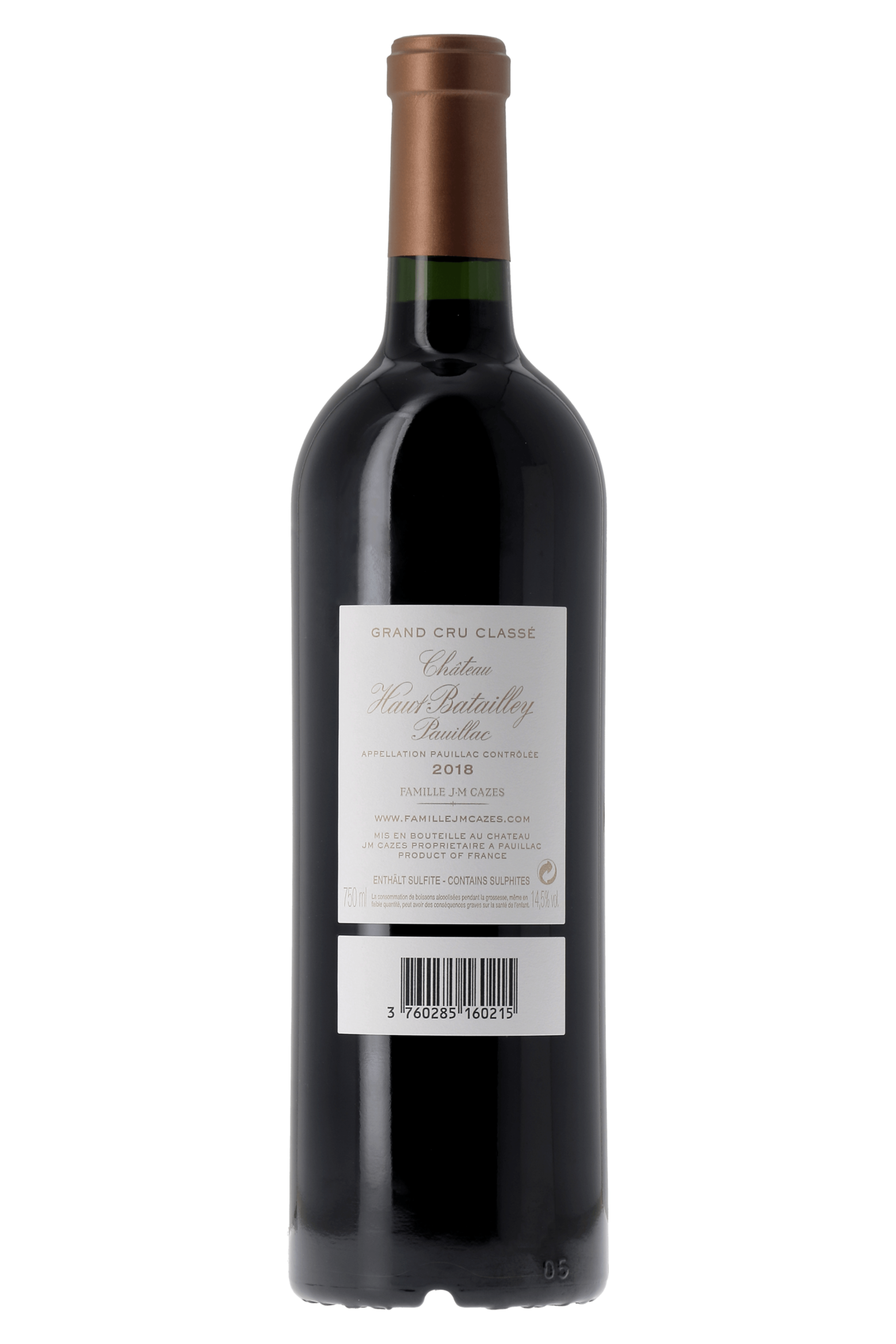 Pauillac 5ème Cru Classé Château Haut-Batailley 2018 - frontbs