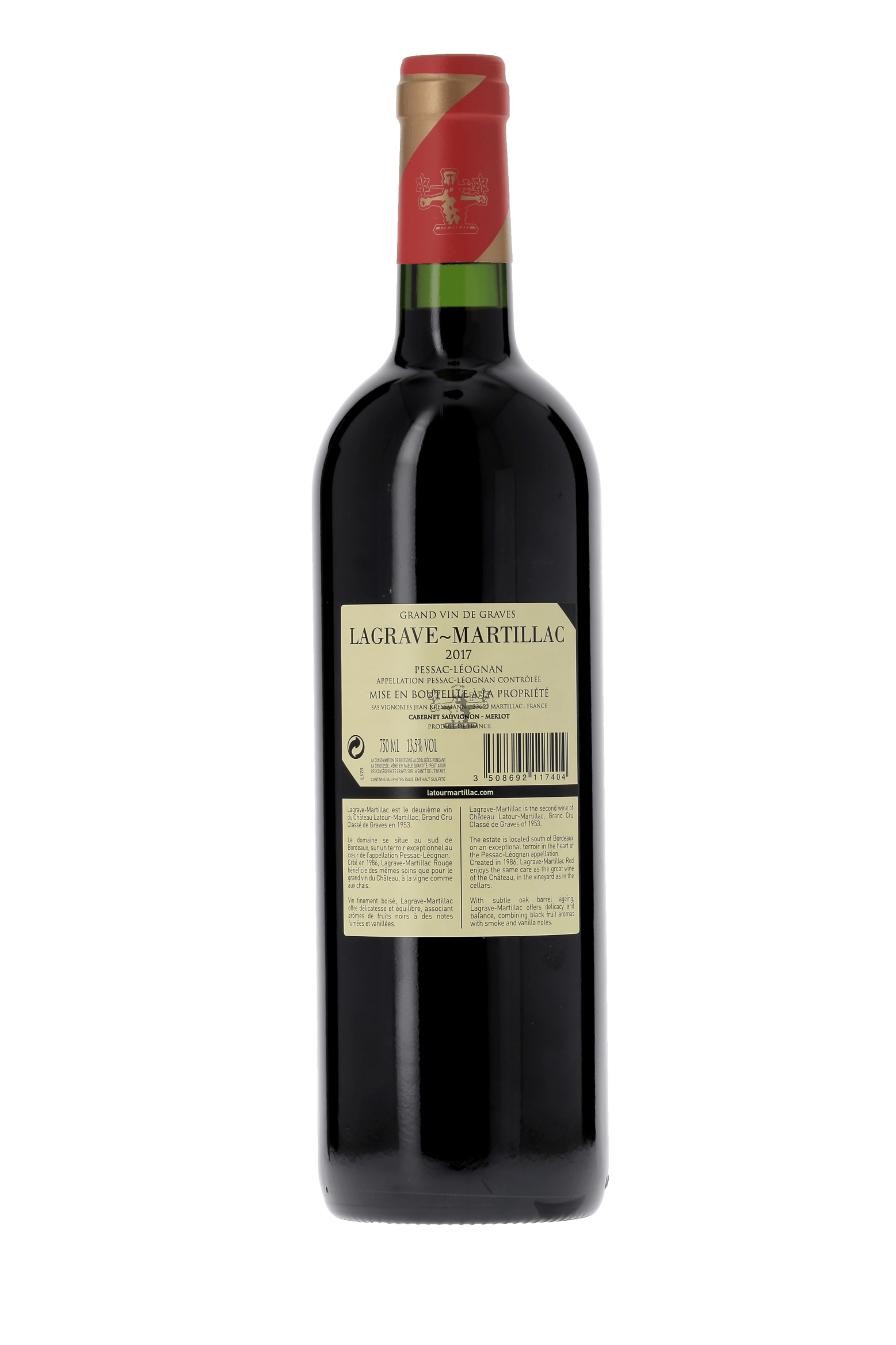 Pessac-Léognan Lagrave-Martillac Château Latour-Martillac 2017 - frontbs