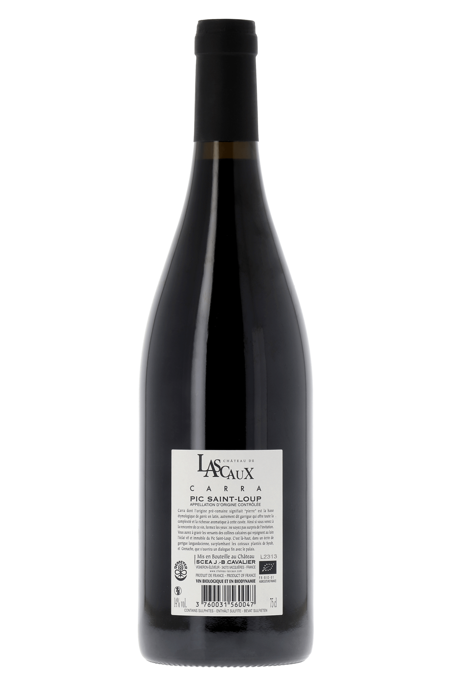 Pic Saint-Loup Carra Château Lascaux 2021 - frontbs