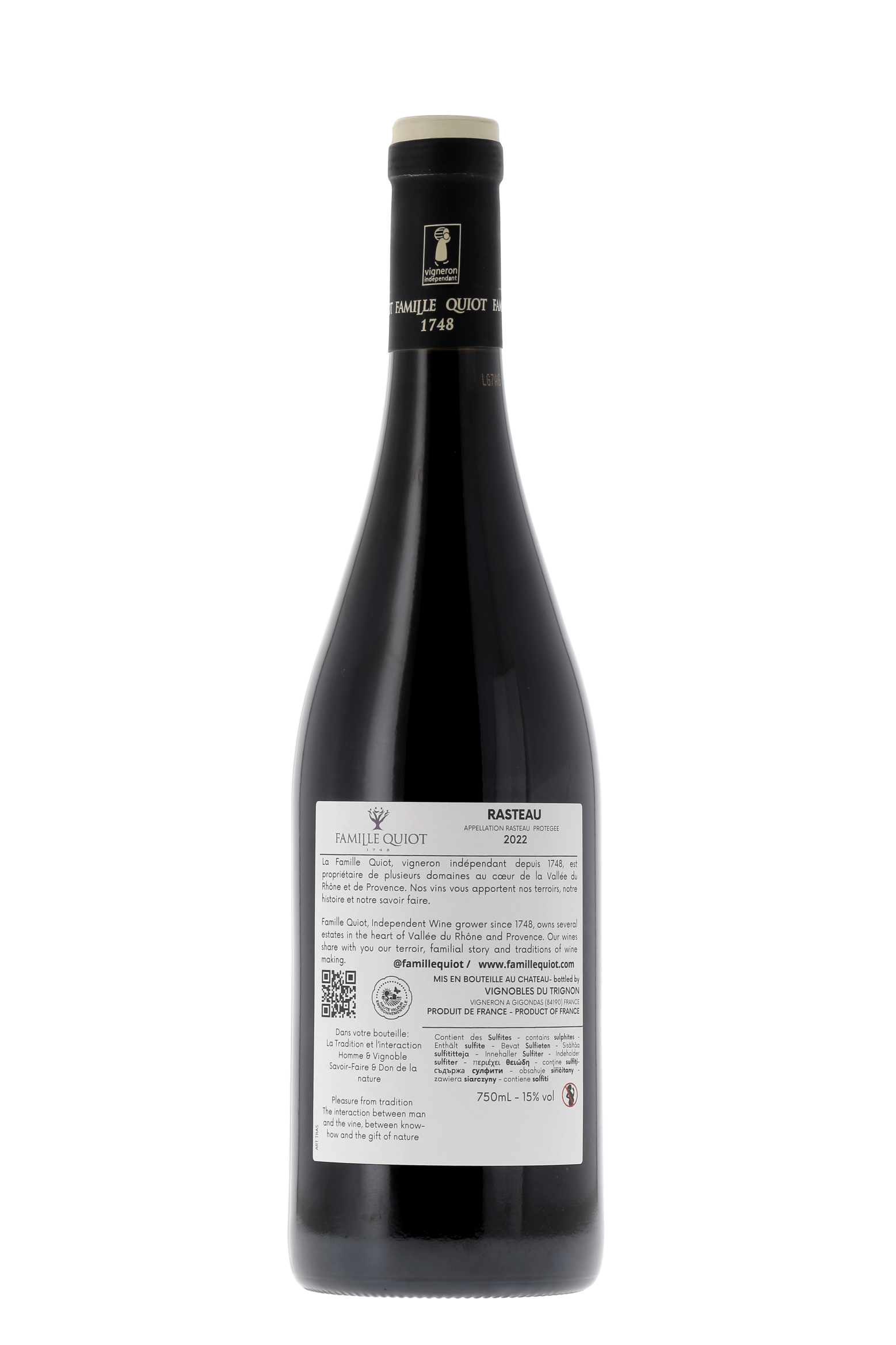 Rasteau Château du Trignon 2022 - frontbs