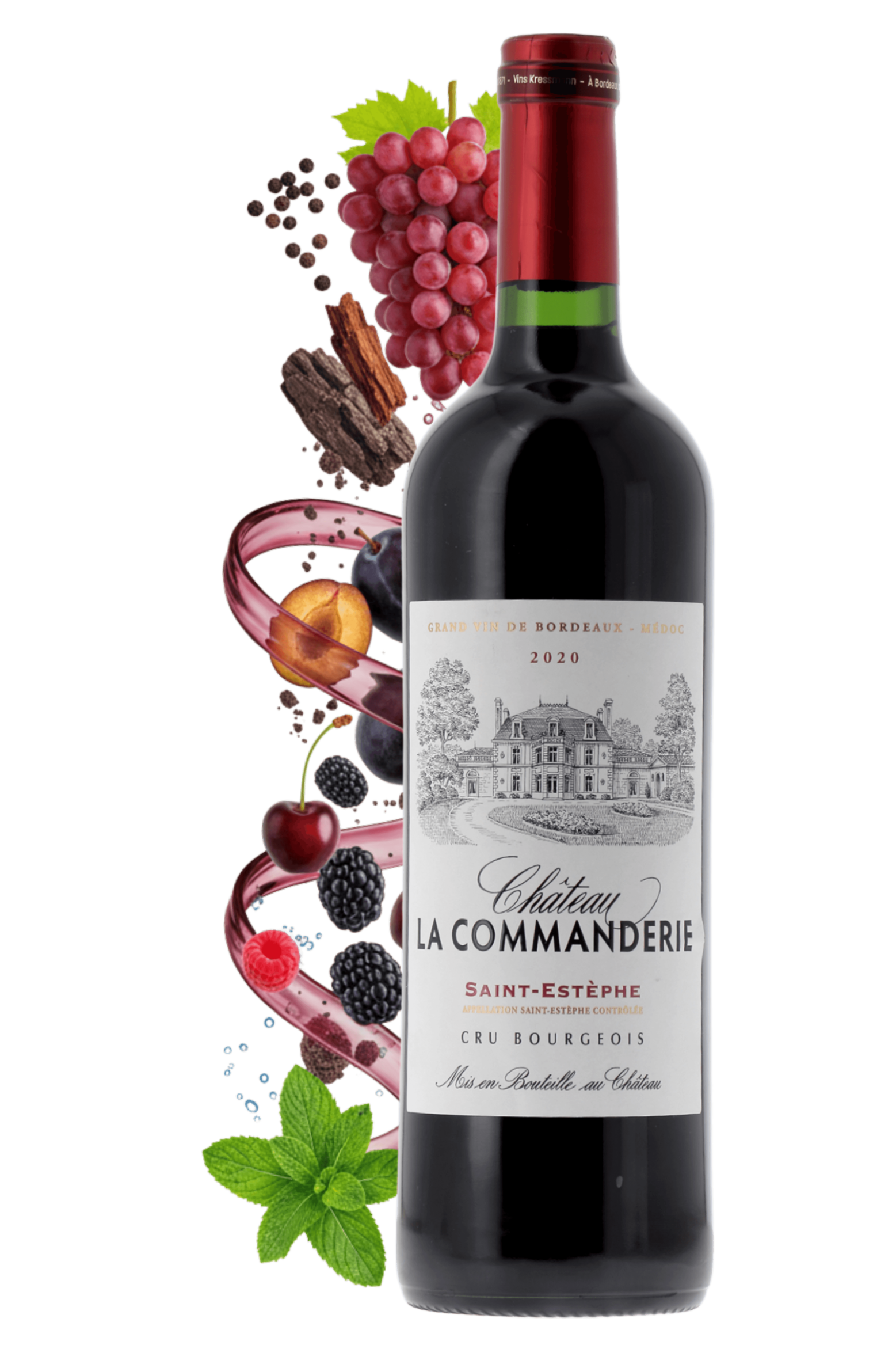 Saint-Estèphe Château La Commanderie 2020 - frontbs