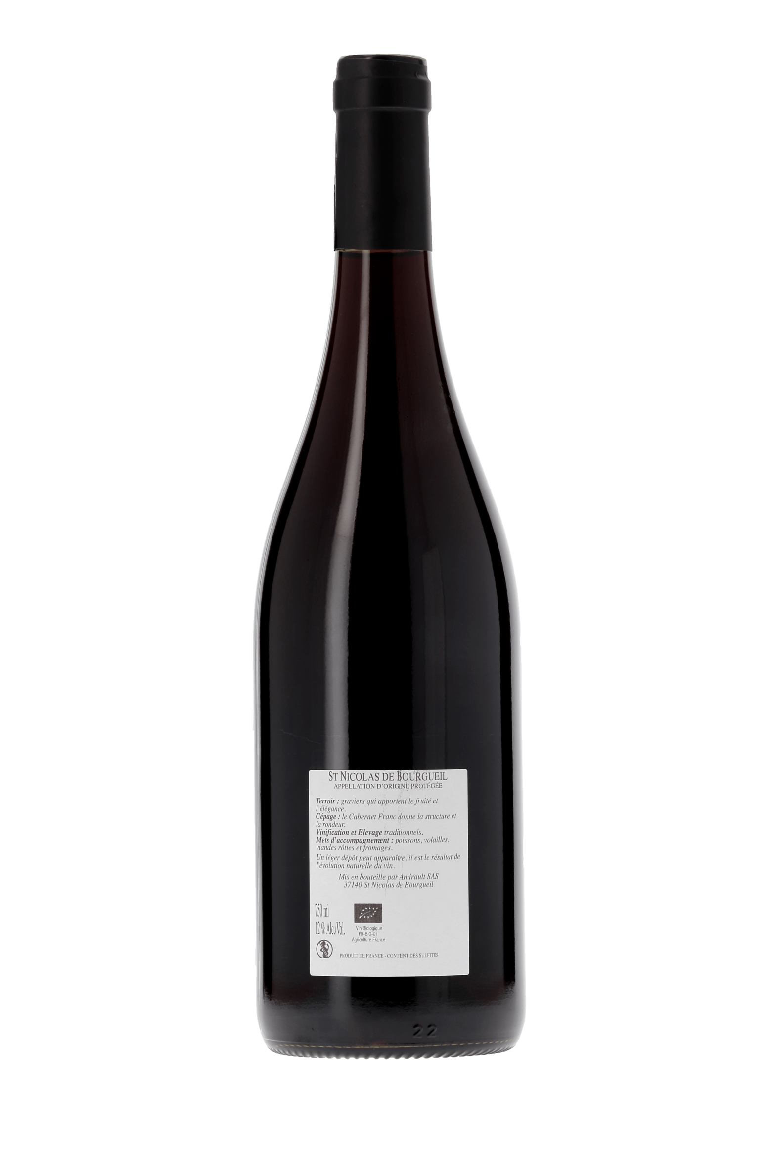 Saint-Nicolas-de-Bourgueil Les Gravières Domaine Amirault - Clos des Quarterons 2021 - frontbs