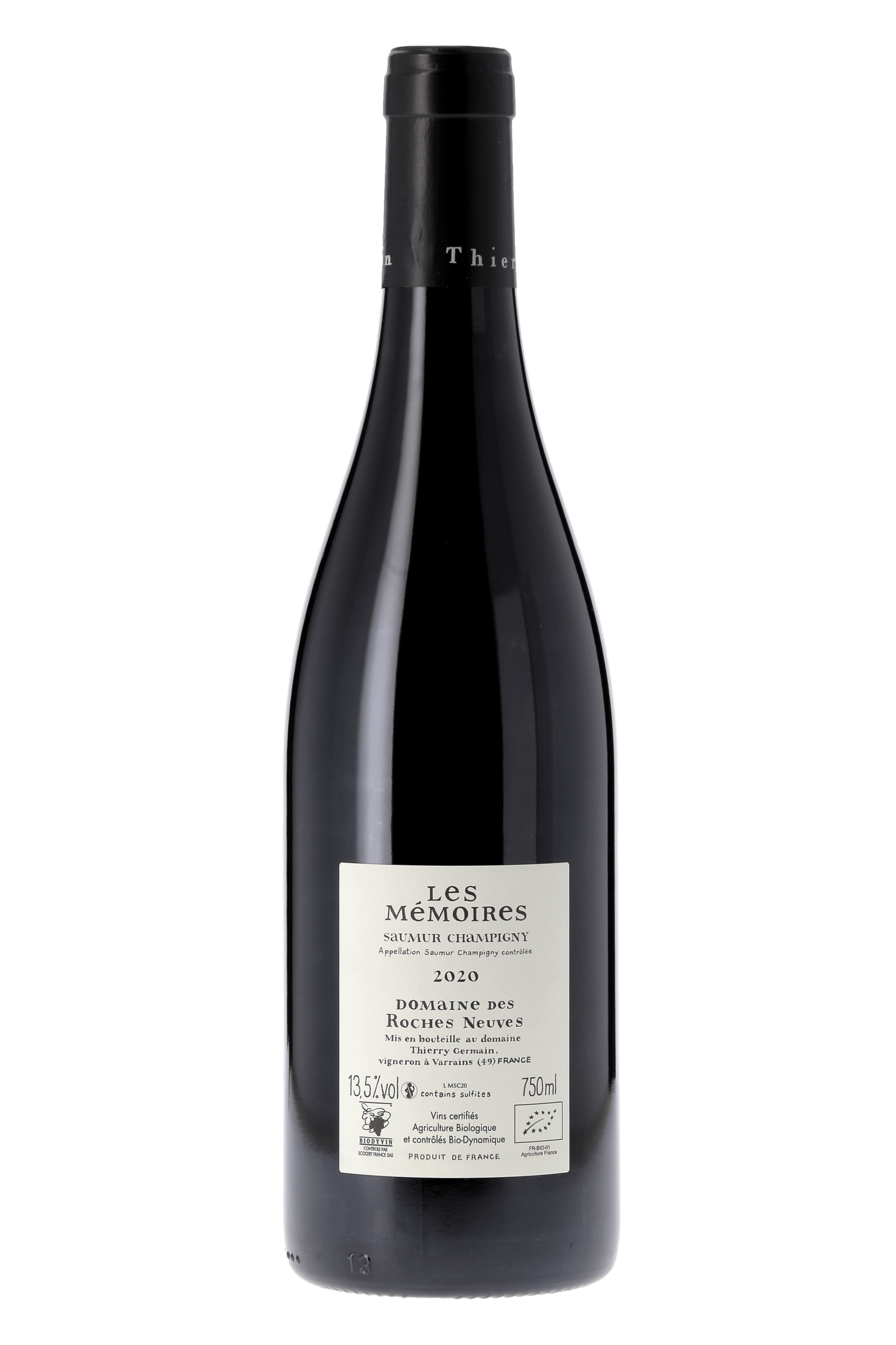 Saumur-Champigny Les Mémoires Domaine des Roches Neuves 2020 - frontbs