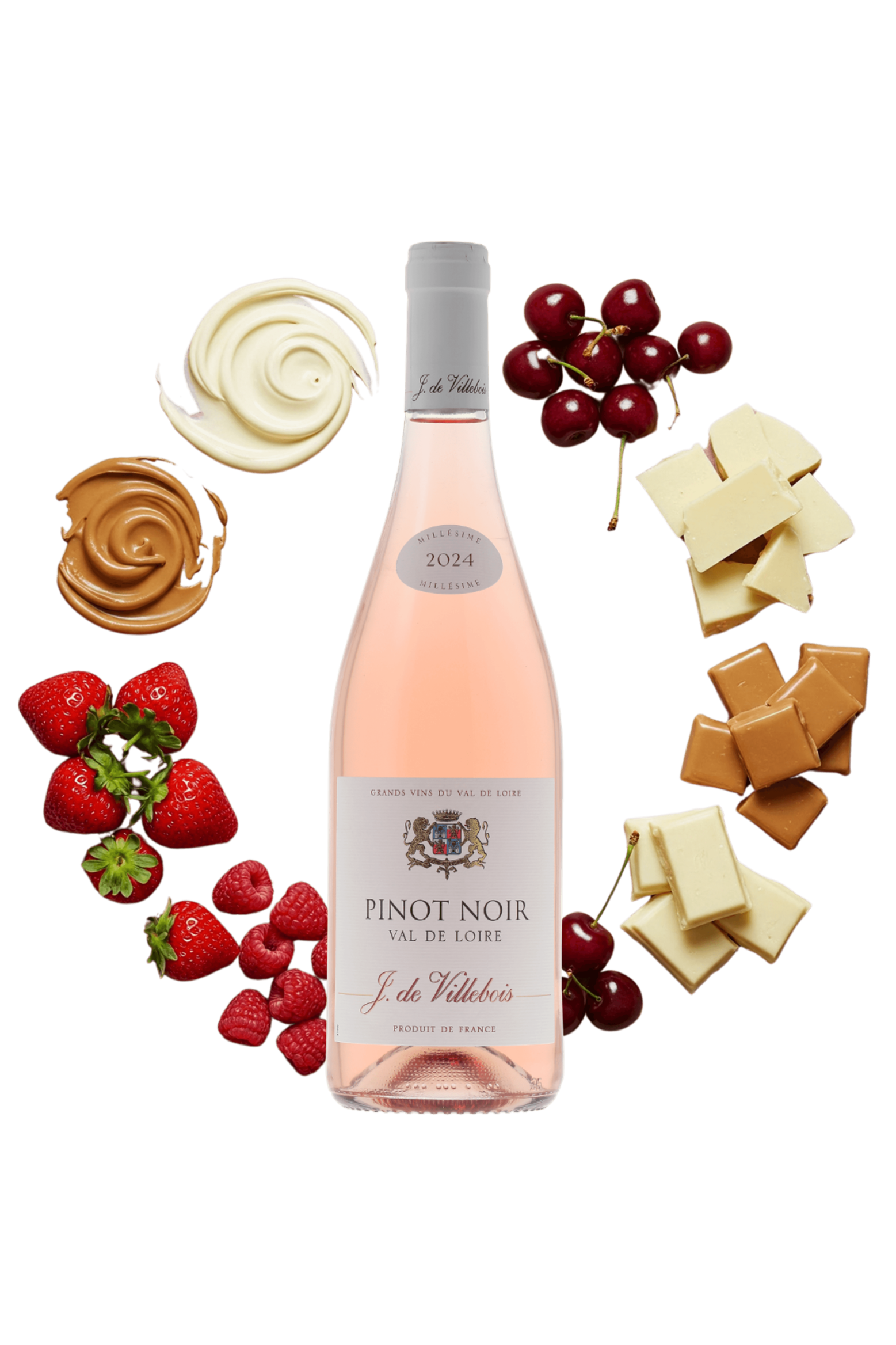 Val de Loire Rosé Pinot noir J. de Villebois 2024 - frontbs