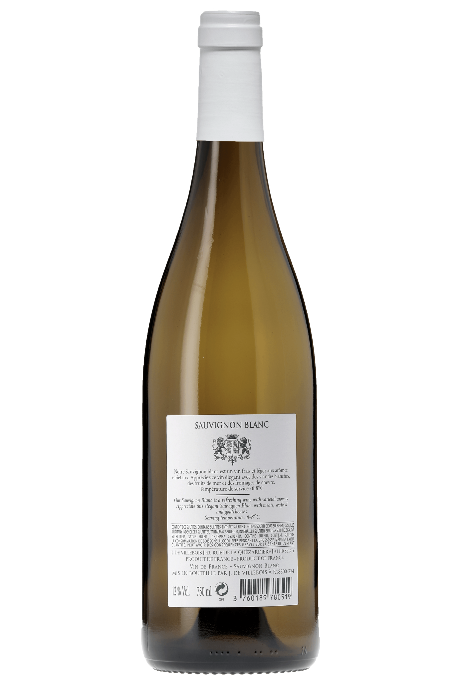 Vin de France J. de Villebois 2022 - frontbs