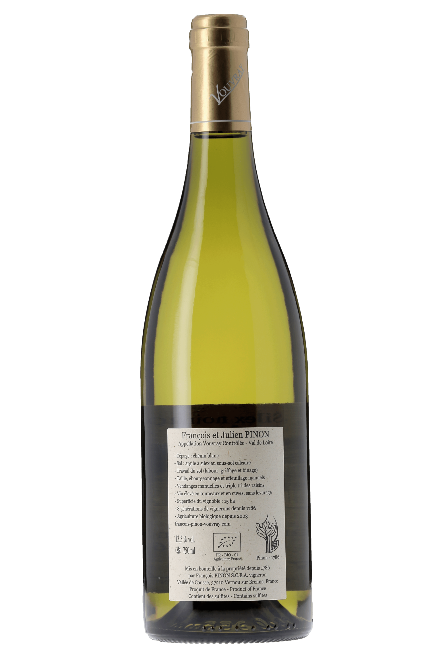 Vouvray Silex Noir Domaine François & Julien Pinon 2019 - frontbs