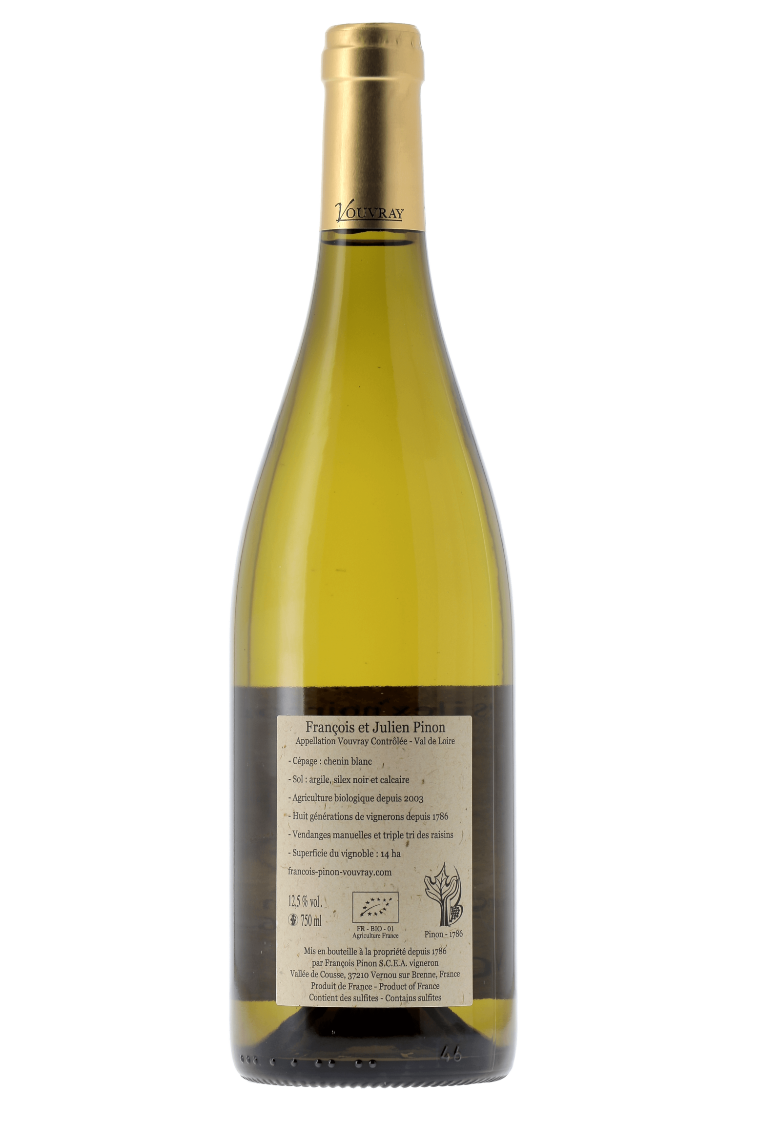 Vouvray Silex Noir Domaine François & Julien Pinon 2023 - frontbs