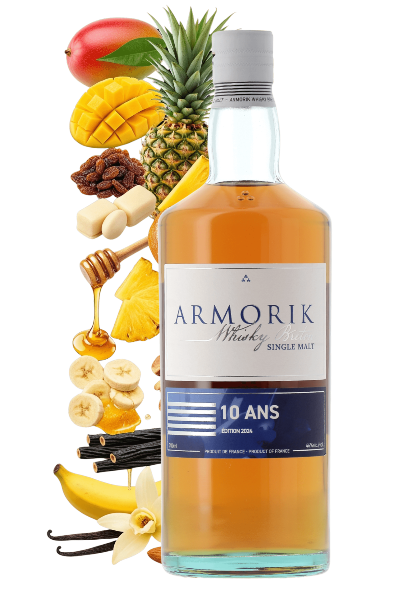 Whisky Armorik 10 ans Distillerie Warenghem 70cl - frontbs