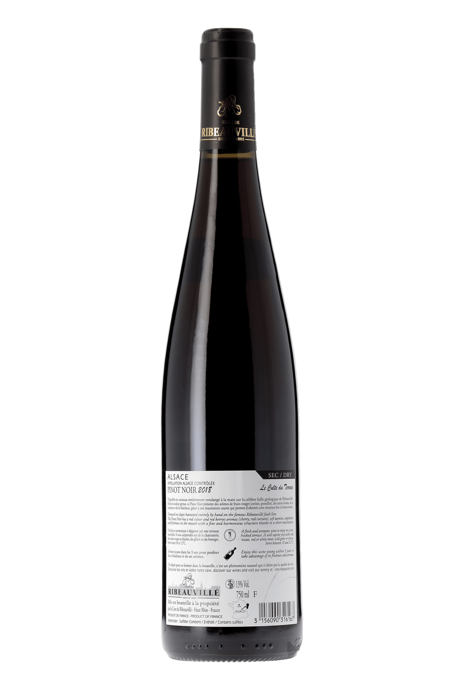Alsace Pinot Noir Collection Cave de Ribeauvillé 2018 - frontbs