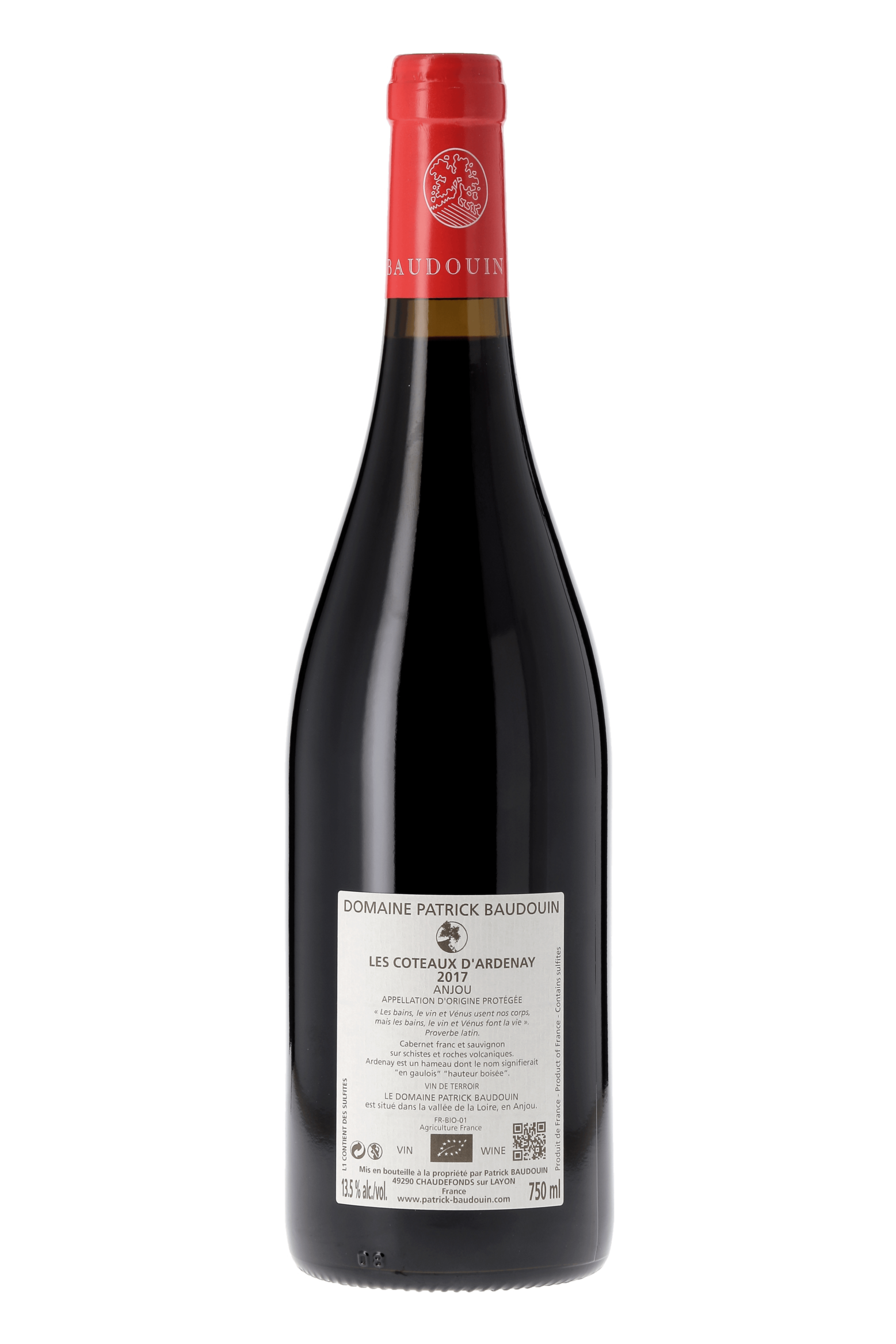 Anjou Les Coteaux d'Ardenay Domaine Patrick Baudoin 2017 - frontbs