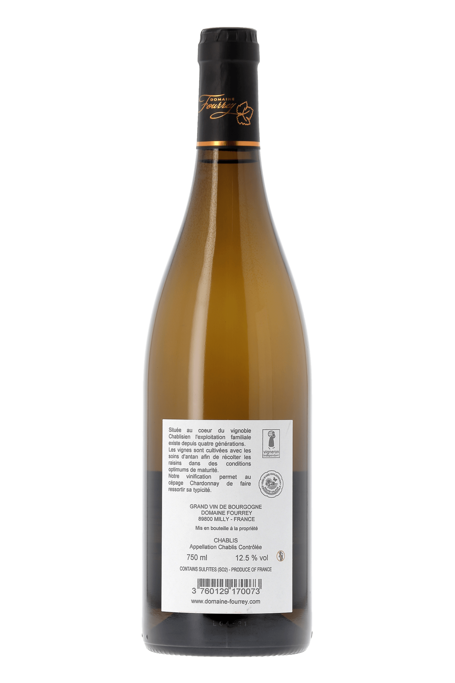 Chablis Domaine Fourrey 2021 - frontbs
