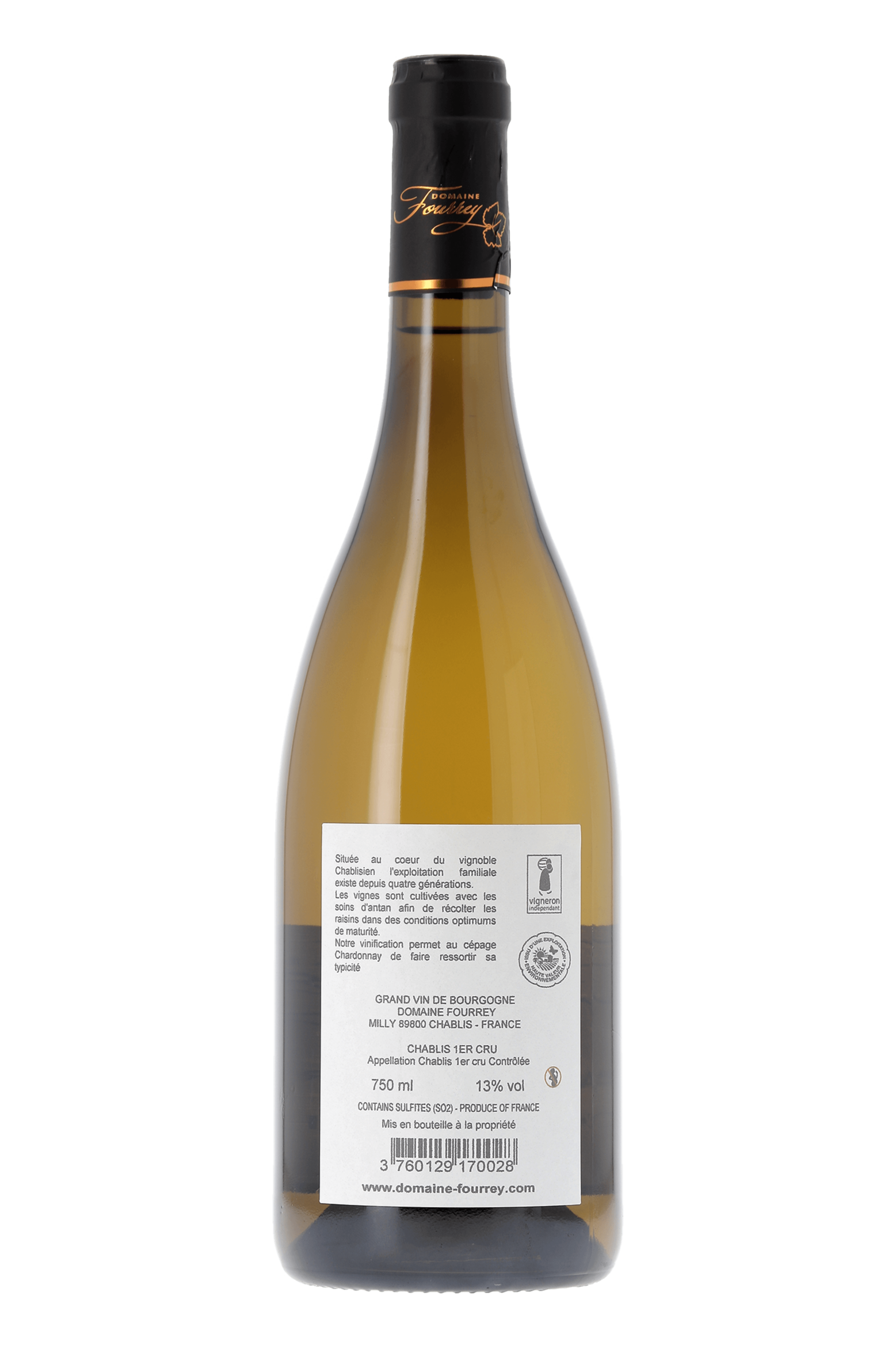 Chablis Premier Cru Côte de Léchet Domaine Fourrey 2021 - frontbs