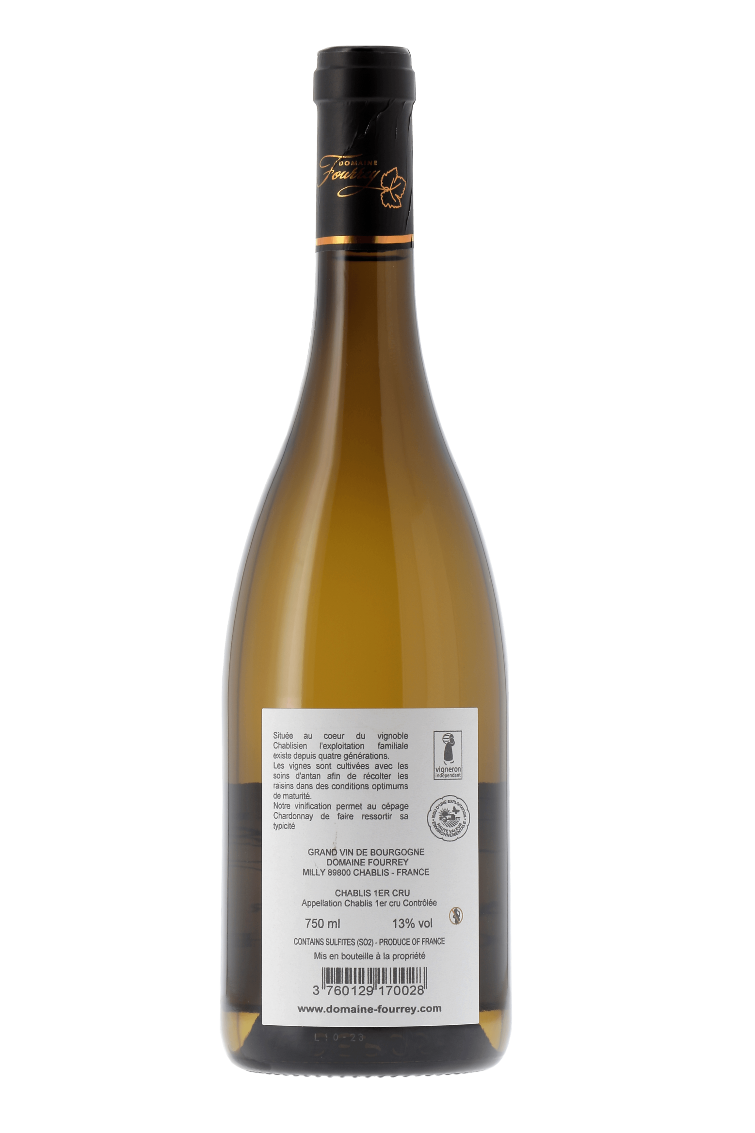 Chablis Premier Cru Côte de Léchet Domaine Fourrey 2023 - frontbs