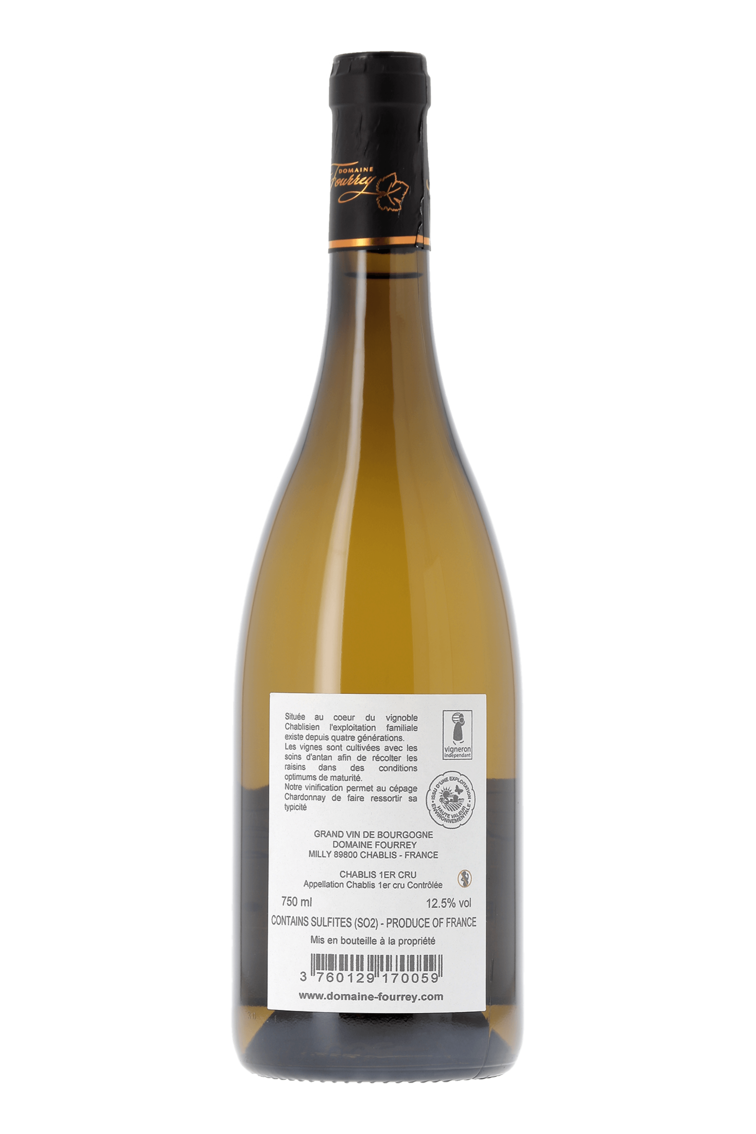 Chablis Premier Cru Vaillons Domaine Fourrey 2021 - frontbs