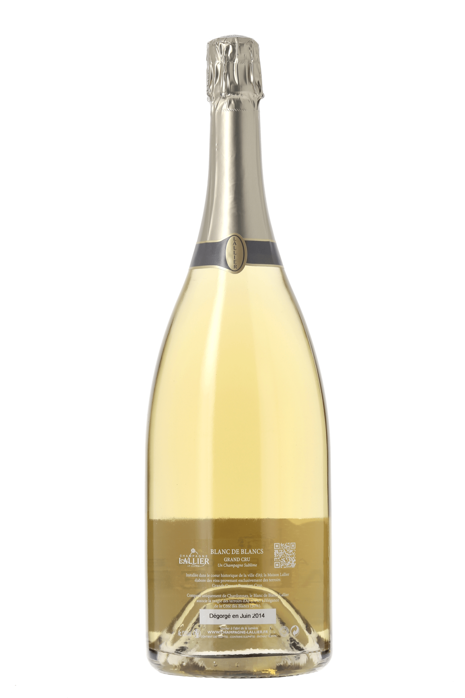 Champagne Blanc de Blancs Grand Cru Champagne Lallier 150cl - frontbs