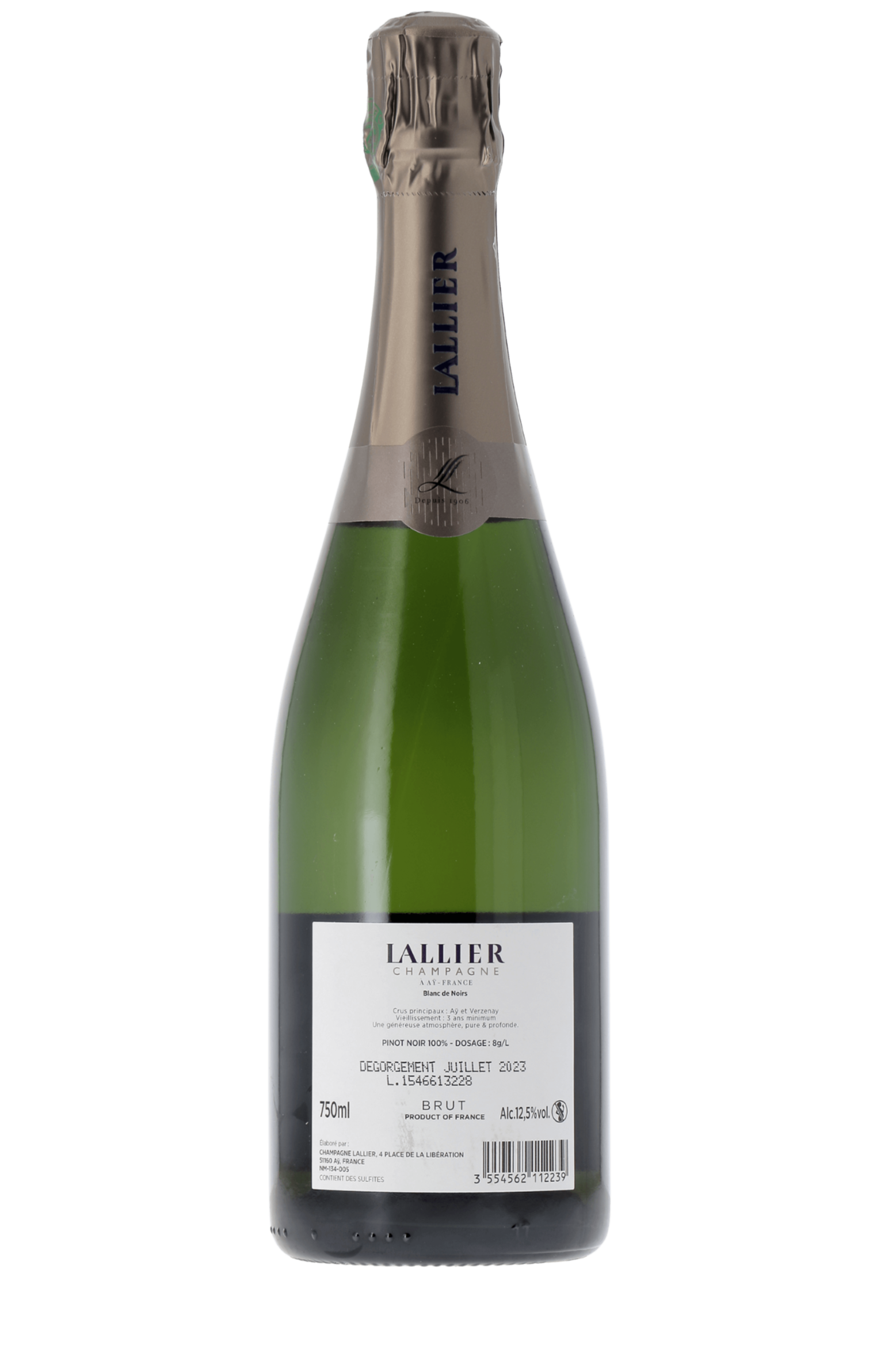 Champagne Blanc de Noir Champagne Lallier NM - frontbs