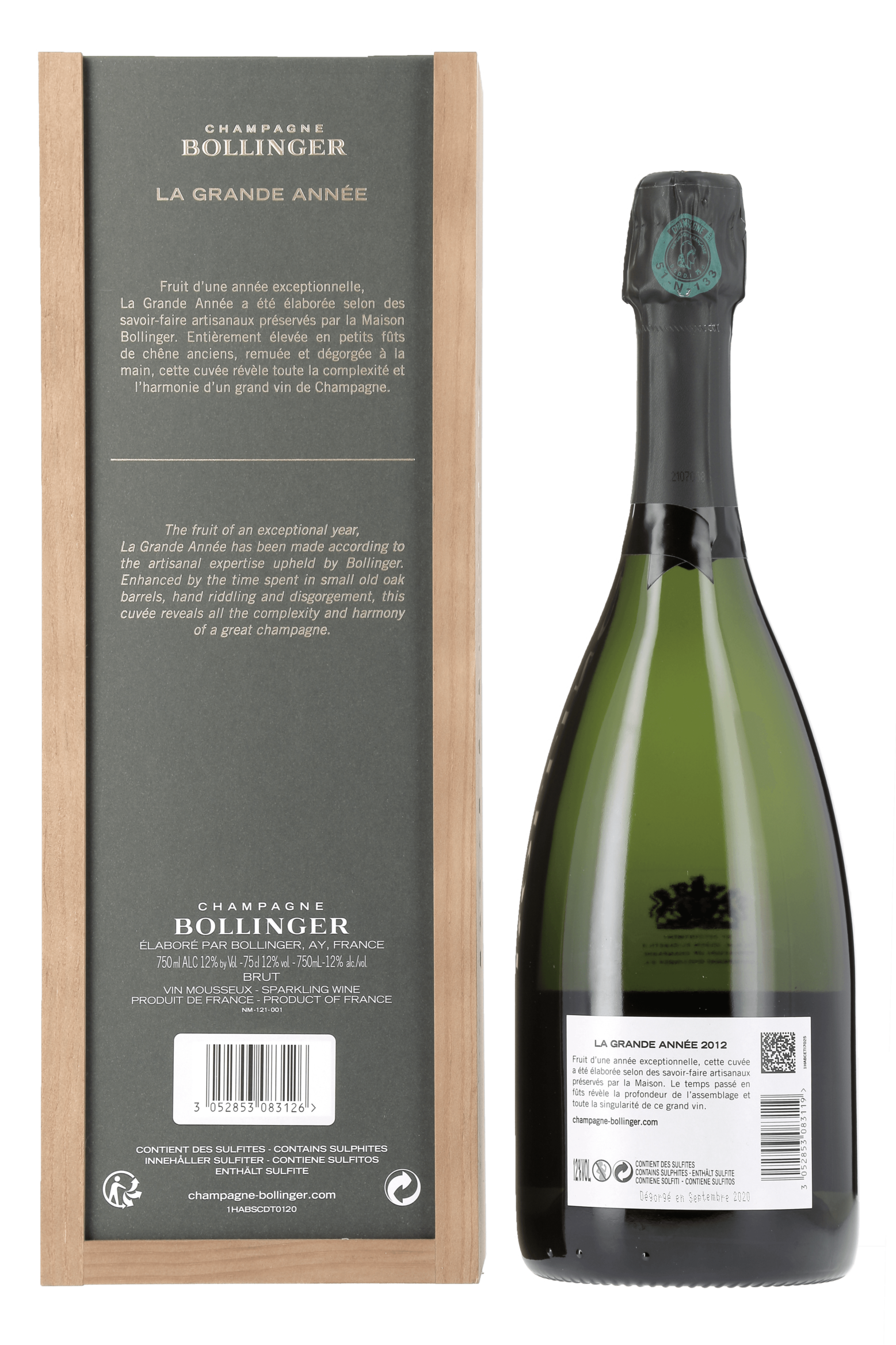 Champagne La Grande Année Champagne Bollinger 2012 - frontbs