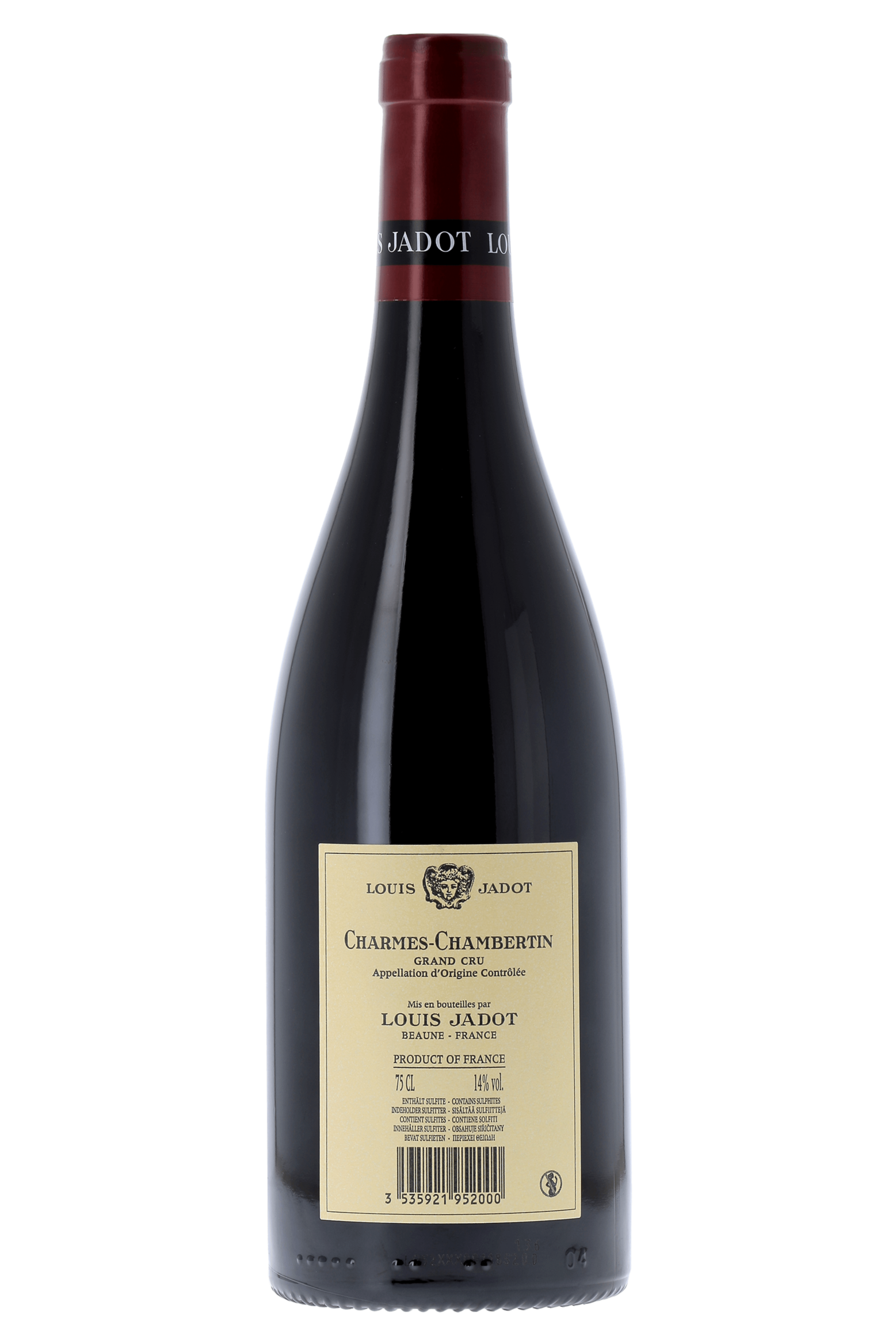 Charmes-Chambertin Grand Cru Louis Jadot 2018 - frontbs