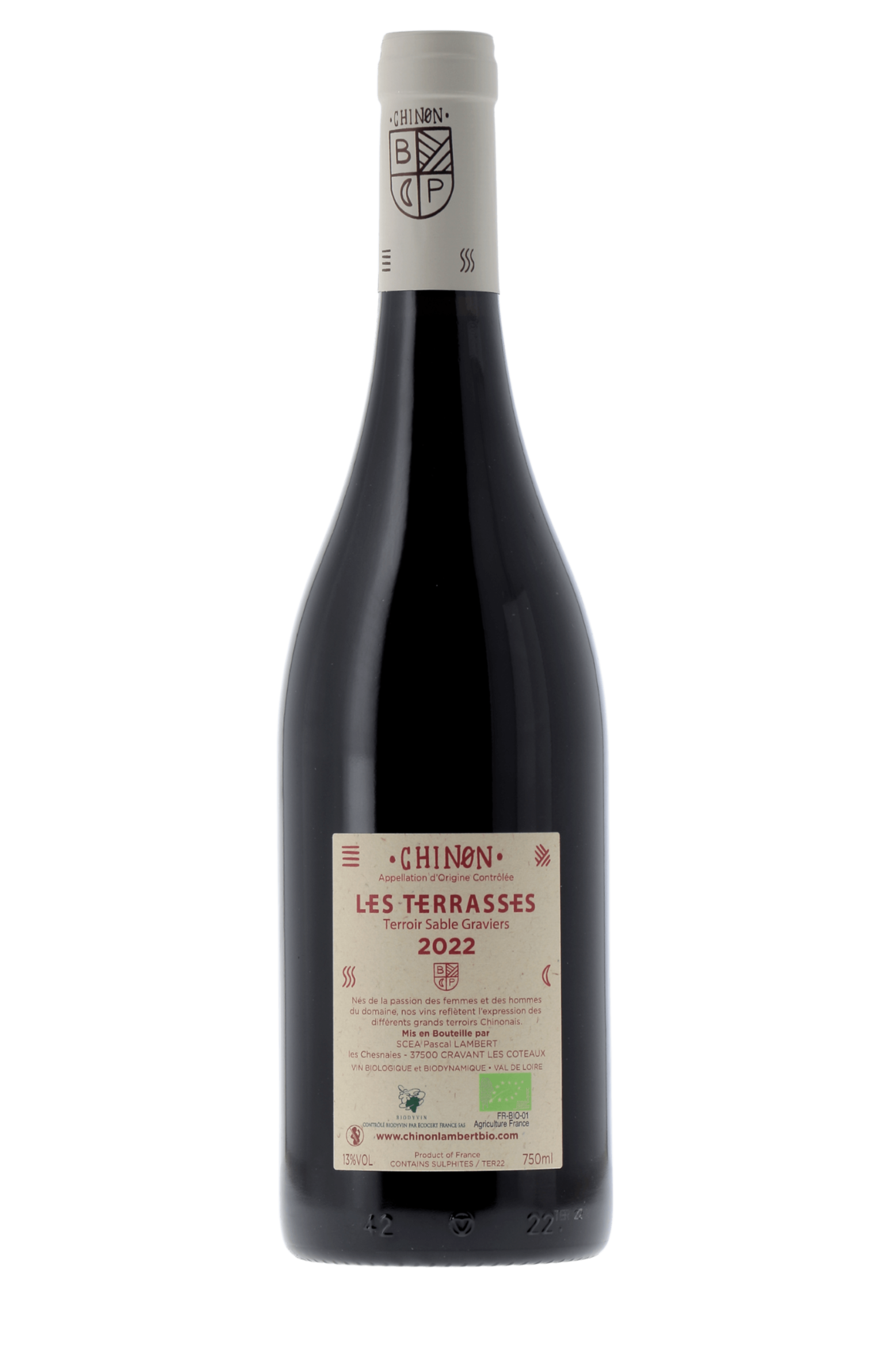 Chinon Les Terrasses Domaine Lambert 2022 - frontbs