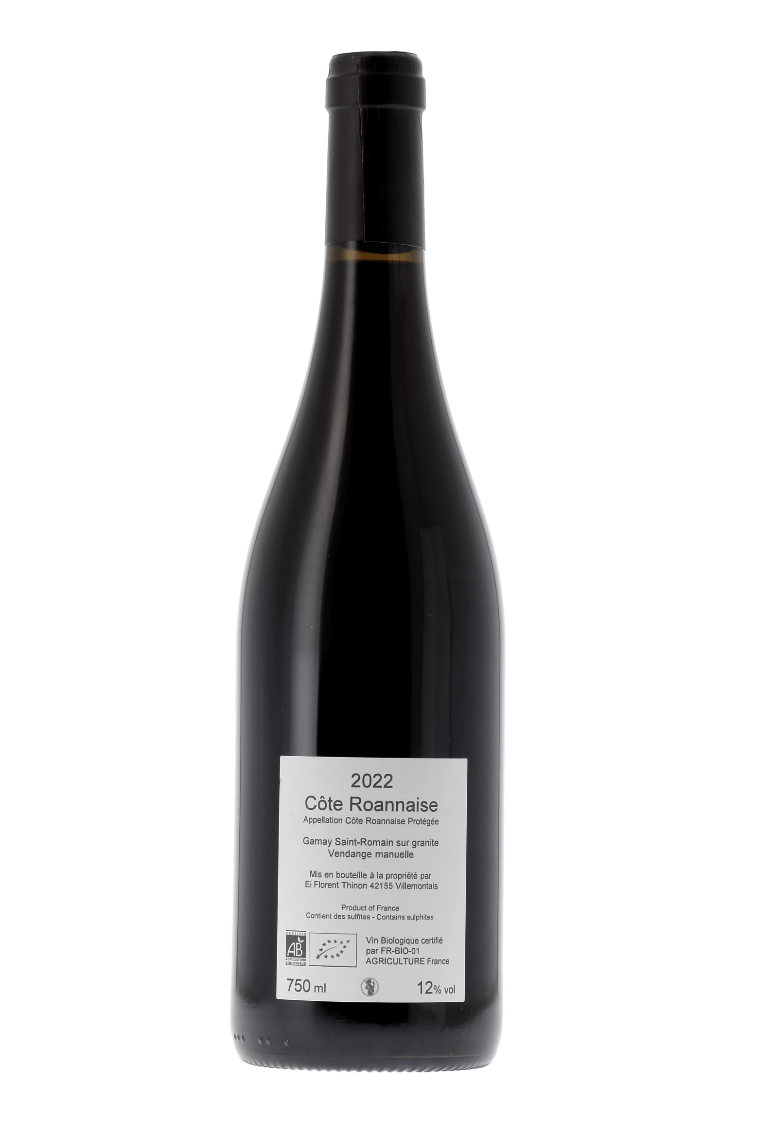 Côte Roannaise Le Rouge Domaine Florent Thinon 2022 - frontbs