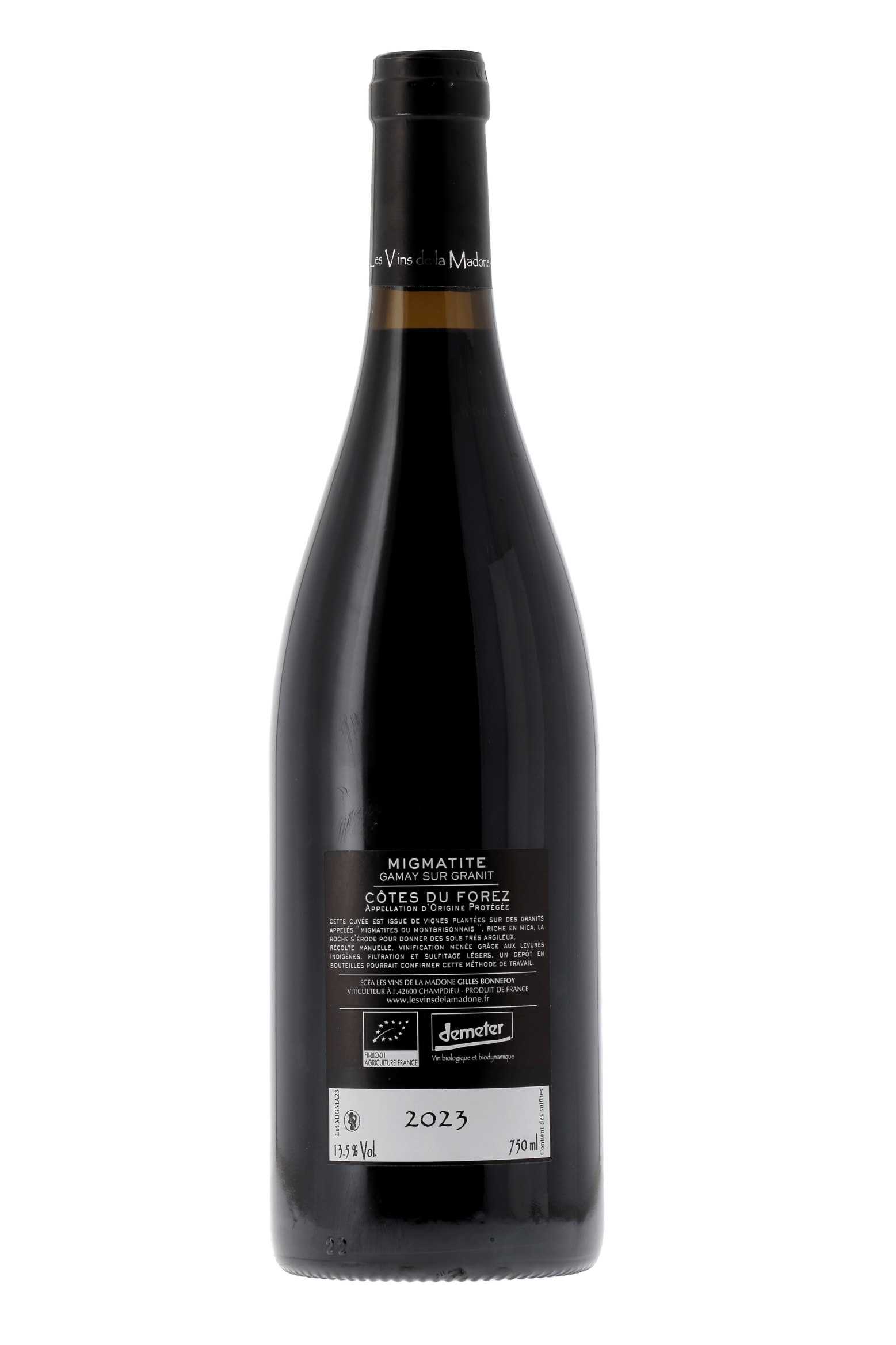 Côtes du Forez Migmatite Les Vins de la Madone 2023 - frontbs