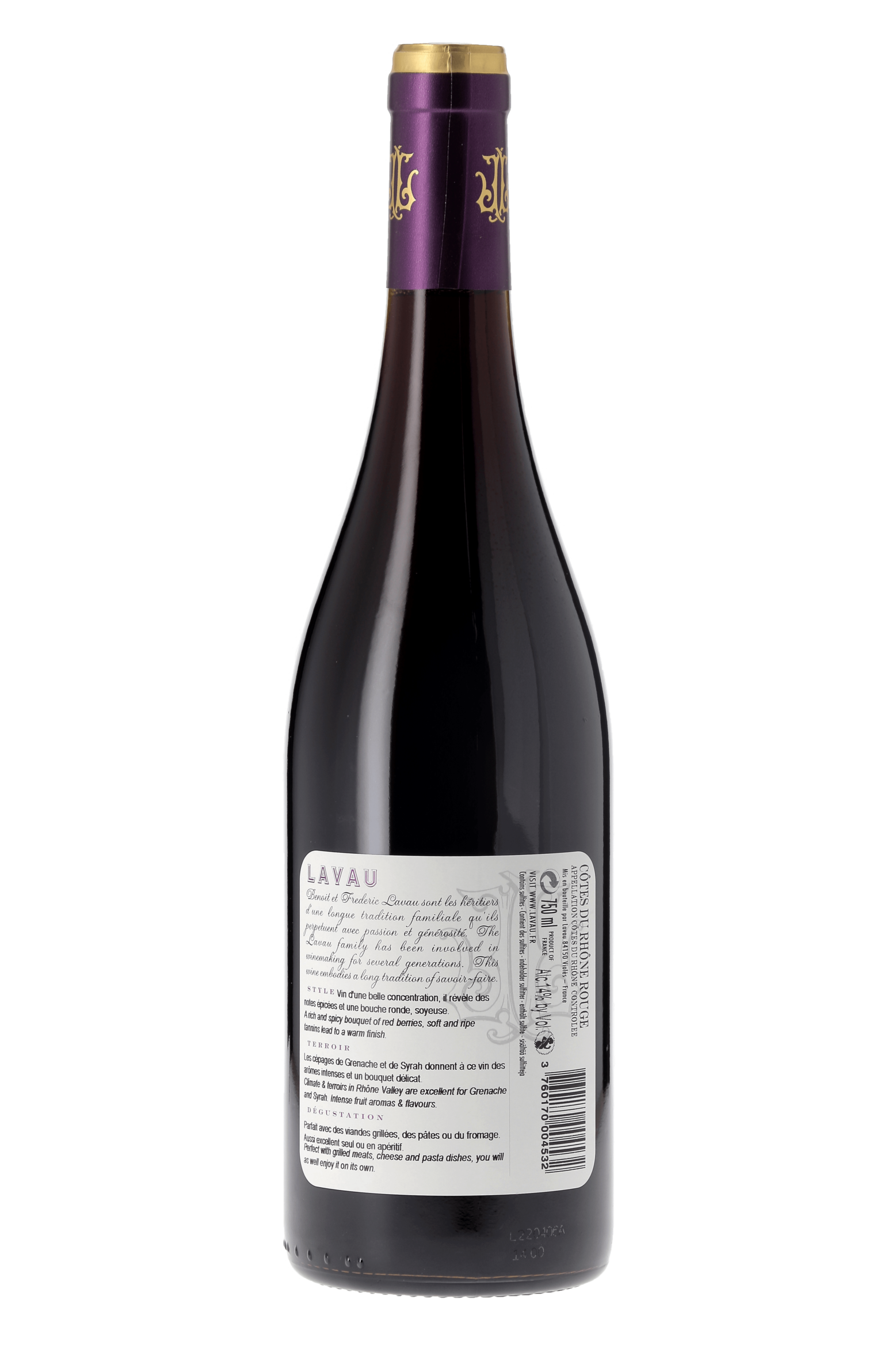 Côtes du Rhône Maison Lavau 2020 - frontbs