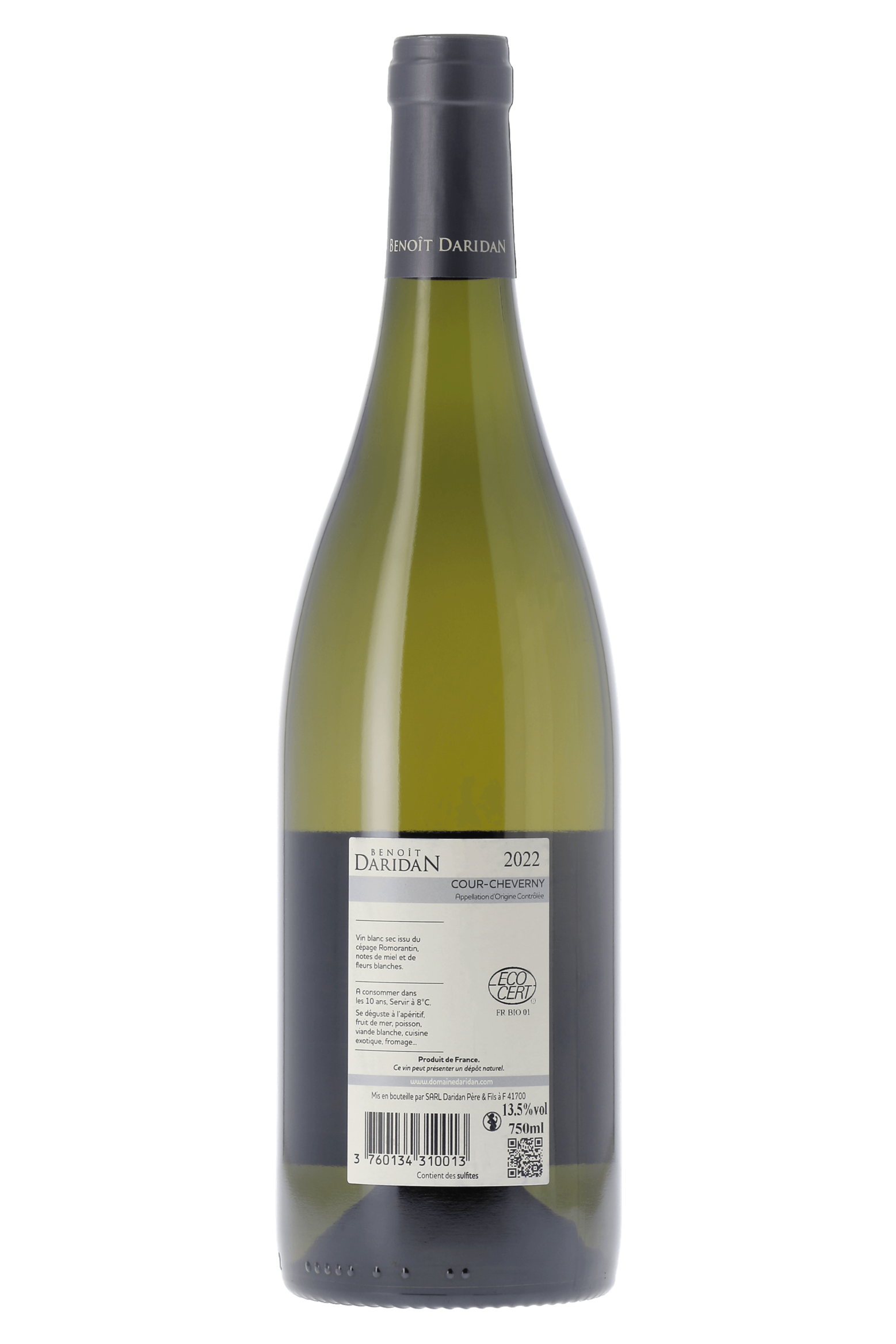 Cour-Cheverny Vieilles Vignes Domaine Daridan 2022 - frontbs