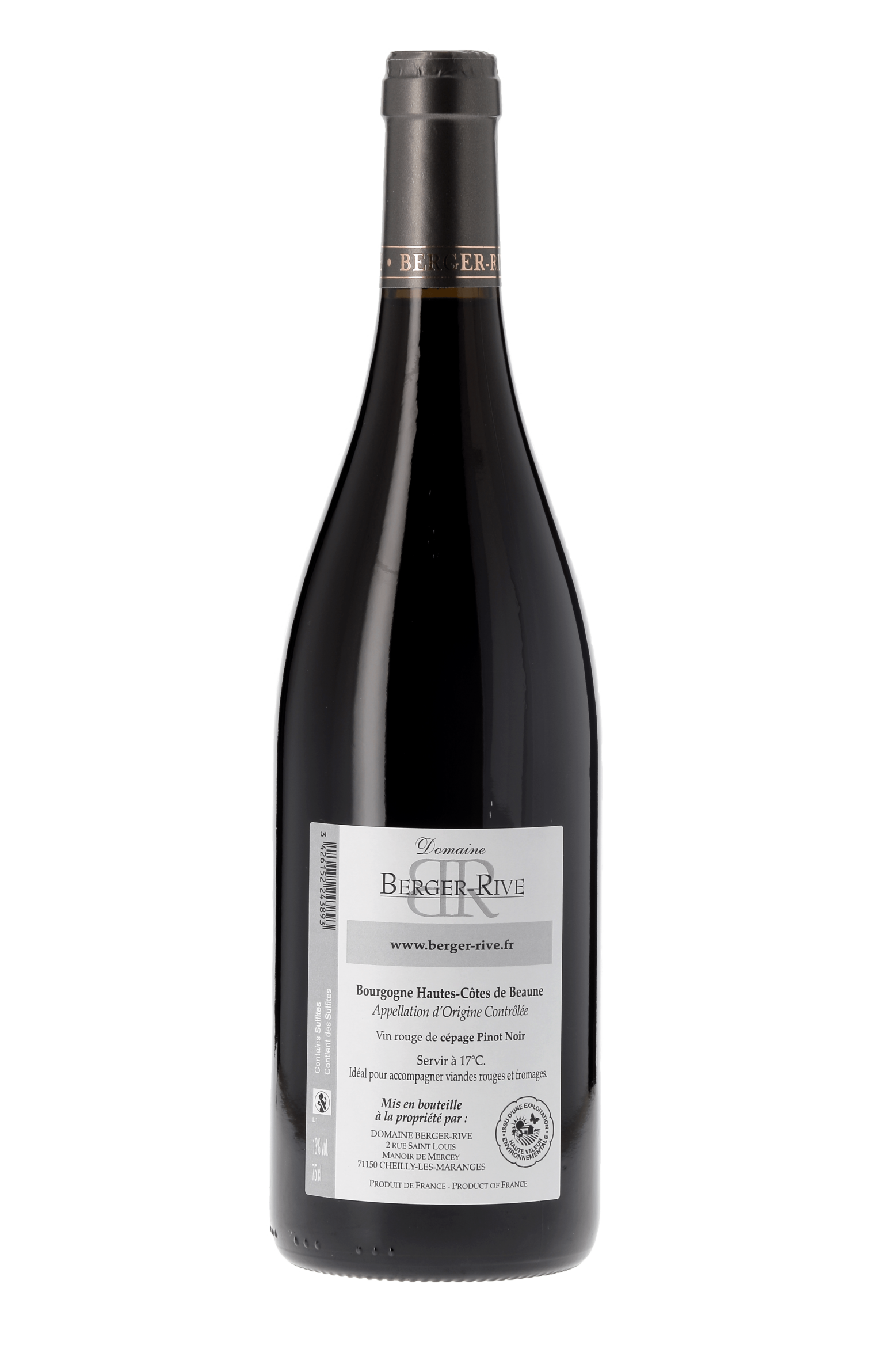 Hautes-Côtes de Beaune Domaine Berger-Rive 2020 - frontbs