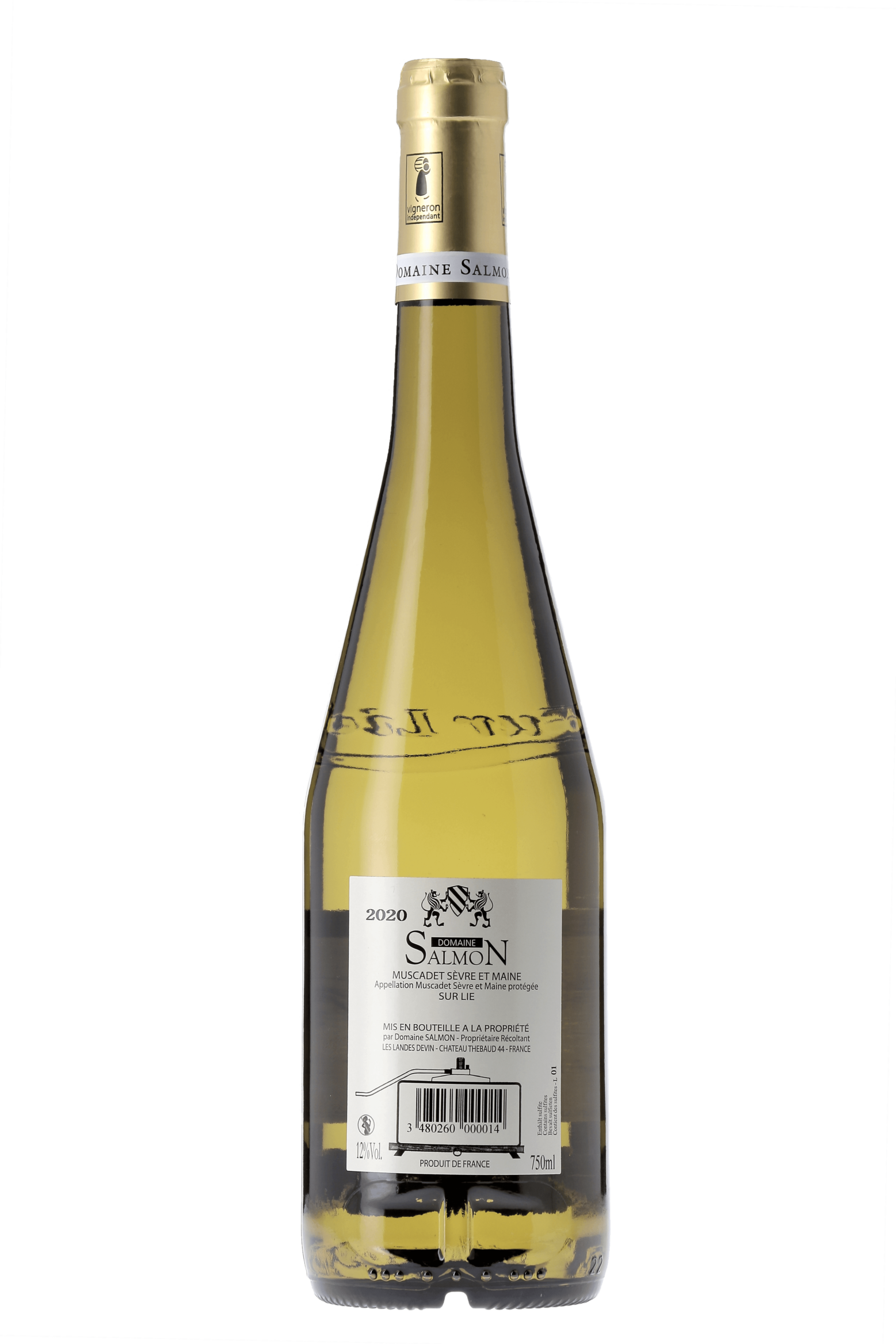 Muscadet Sèvre et Maine sur Lie Le Vieux Pressoir Domaine Salmon 2020 - frontbs