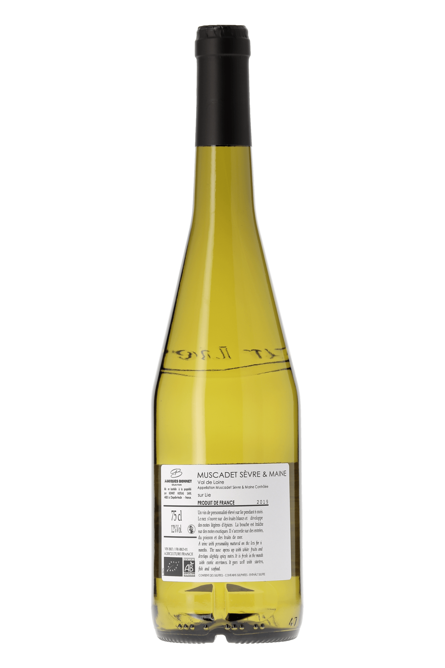Muscadet Sèvre et Maine sur Lie Prestige Bonnet-Huteau 2019 - frontbs