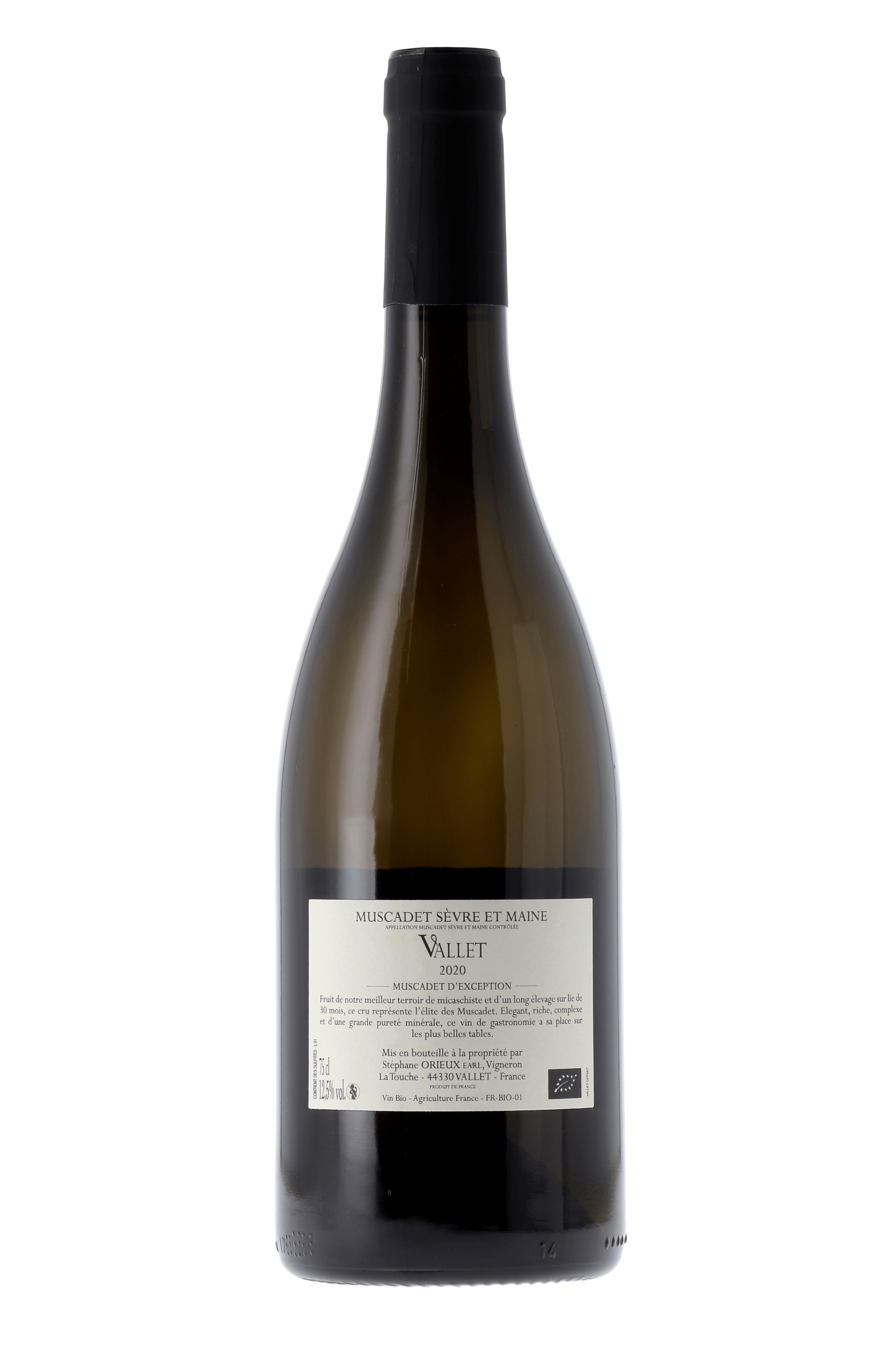 Muscadet Sèvre et Maine Vallet 2020 - frontbs