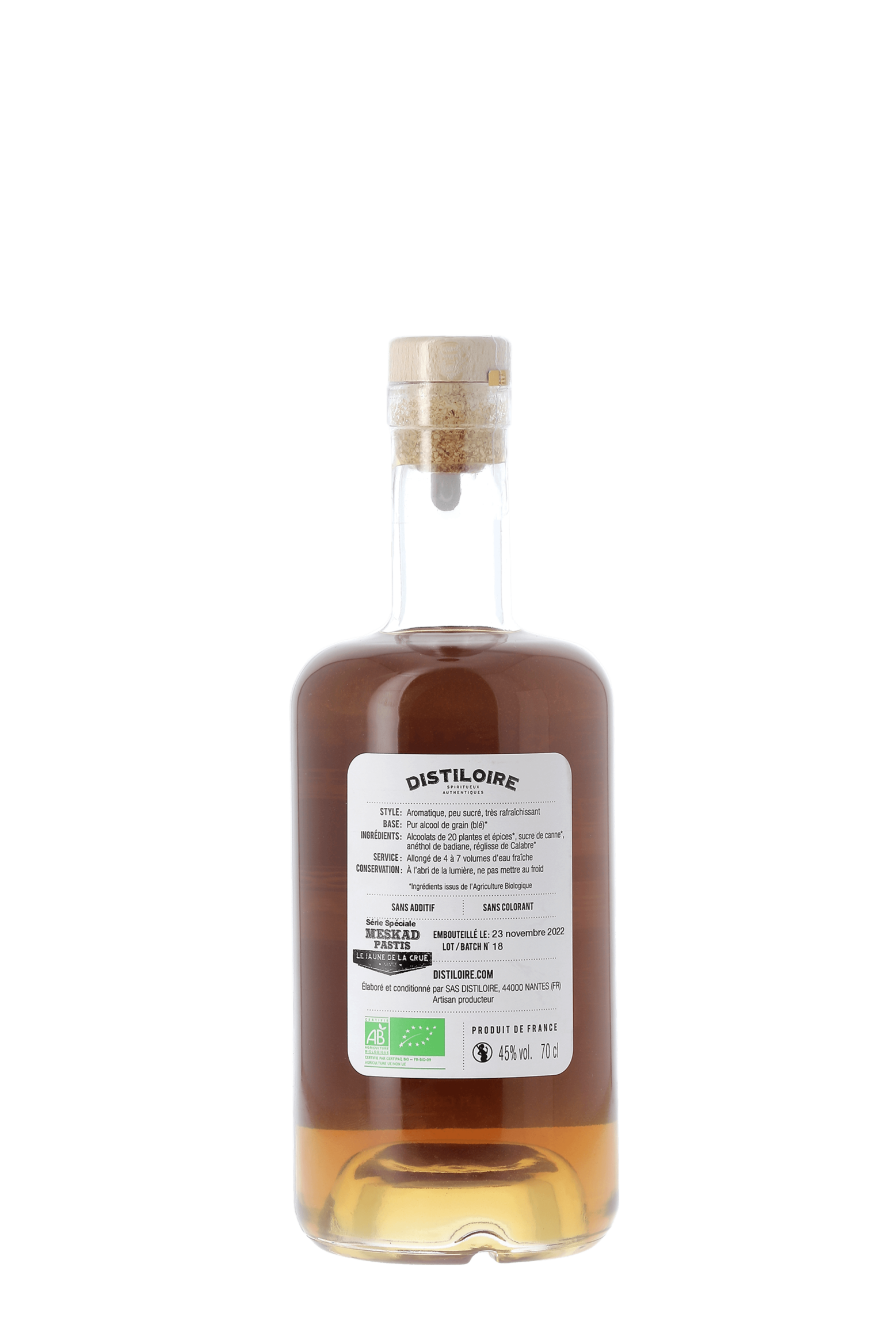 PASTIS cuvée 'Grue Jaune' - Distiloire - frontbs