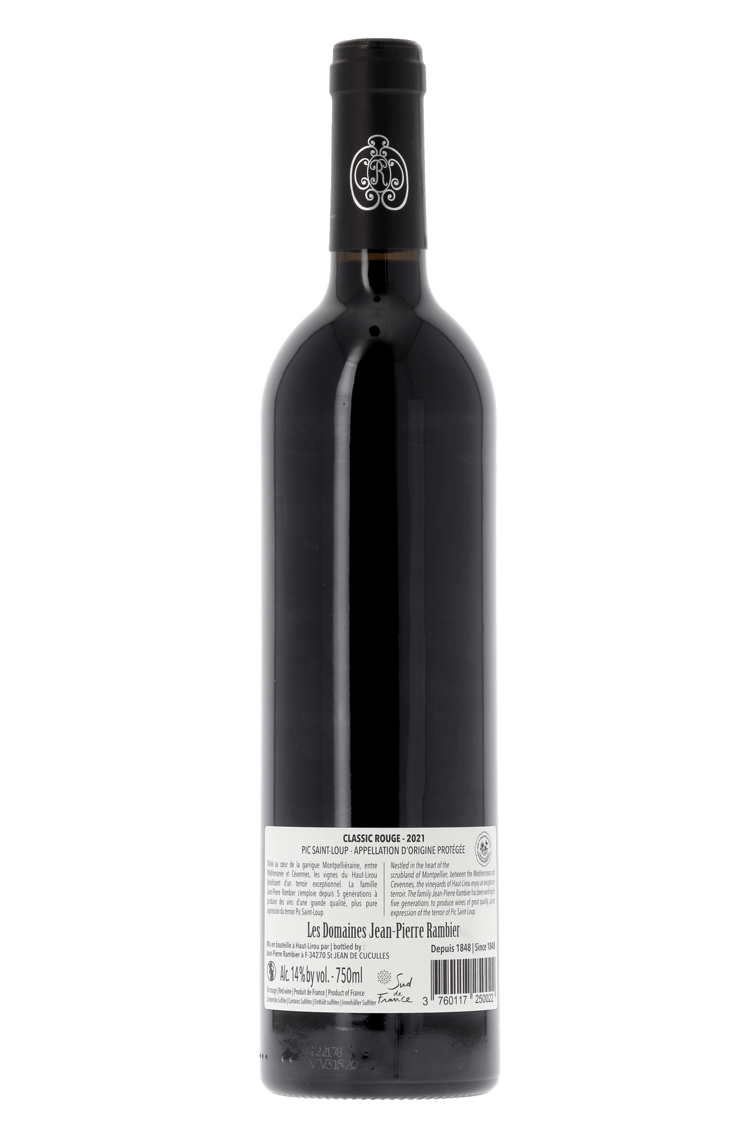 Pic Saint-Loup Classic Domaine Haut-Lirou 2021 - frontbs