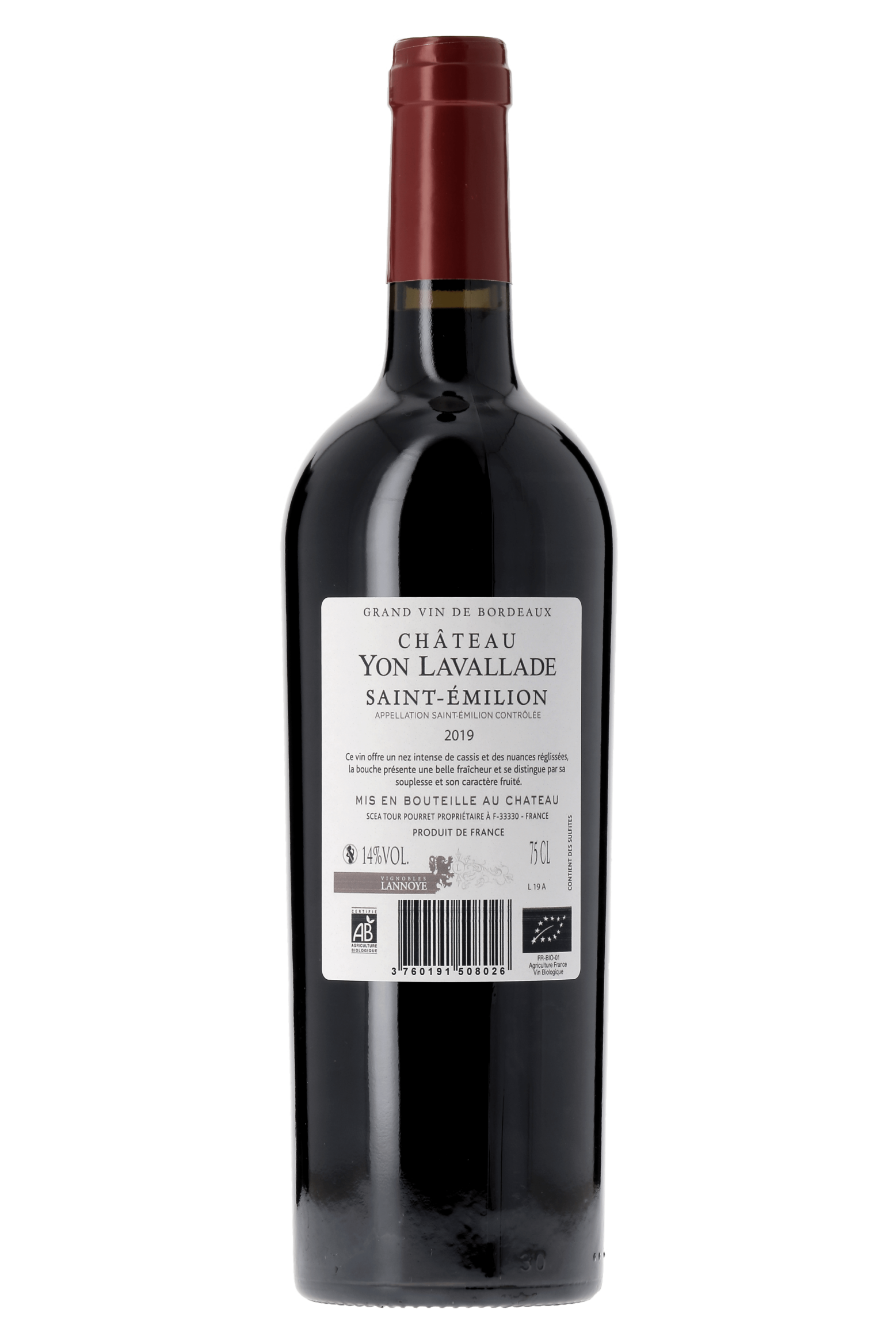 Saint-Emilion Château Yon Lavallade 2019 - frontbs