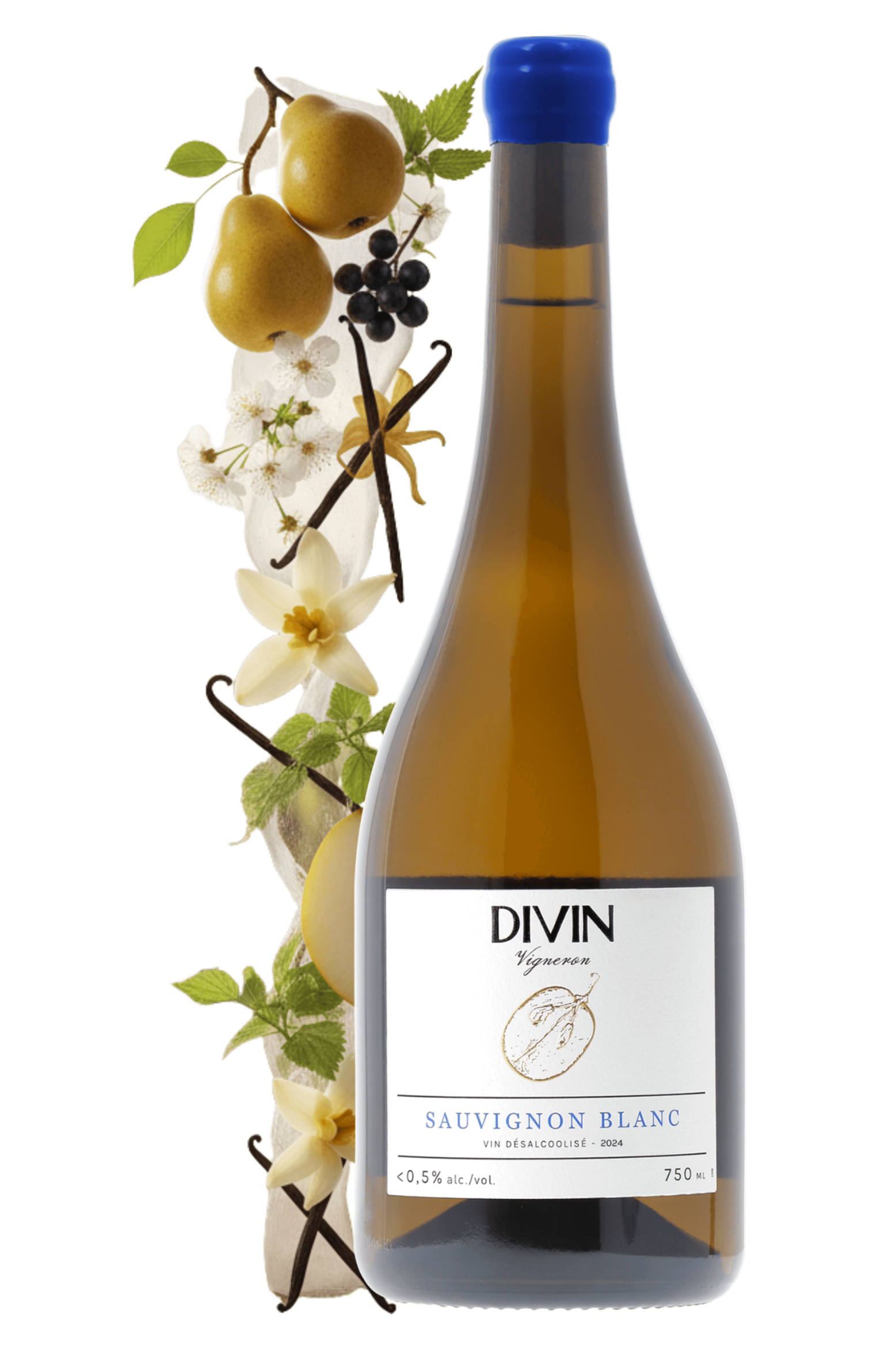 Sauvignon Blanc désalcoolisé - Divin Vigneron - frontbs