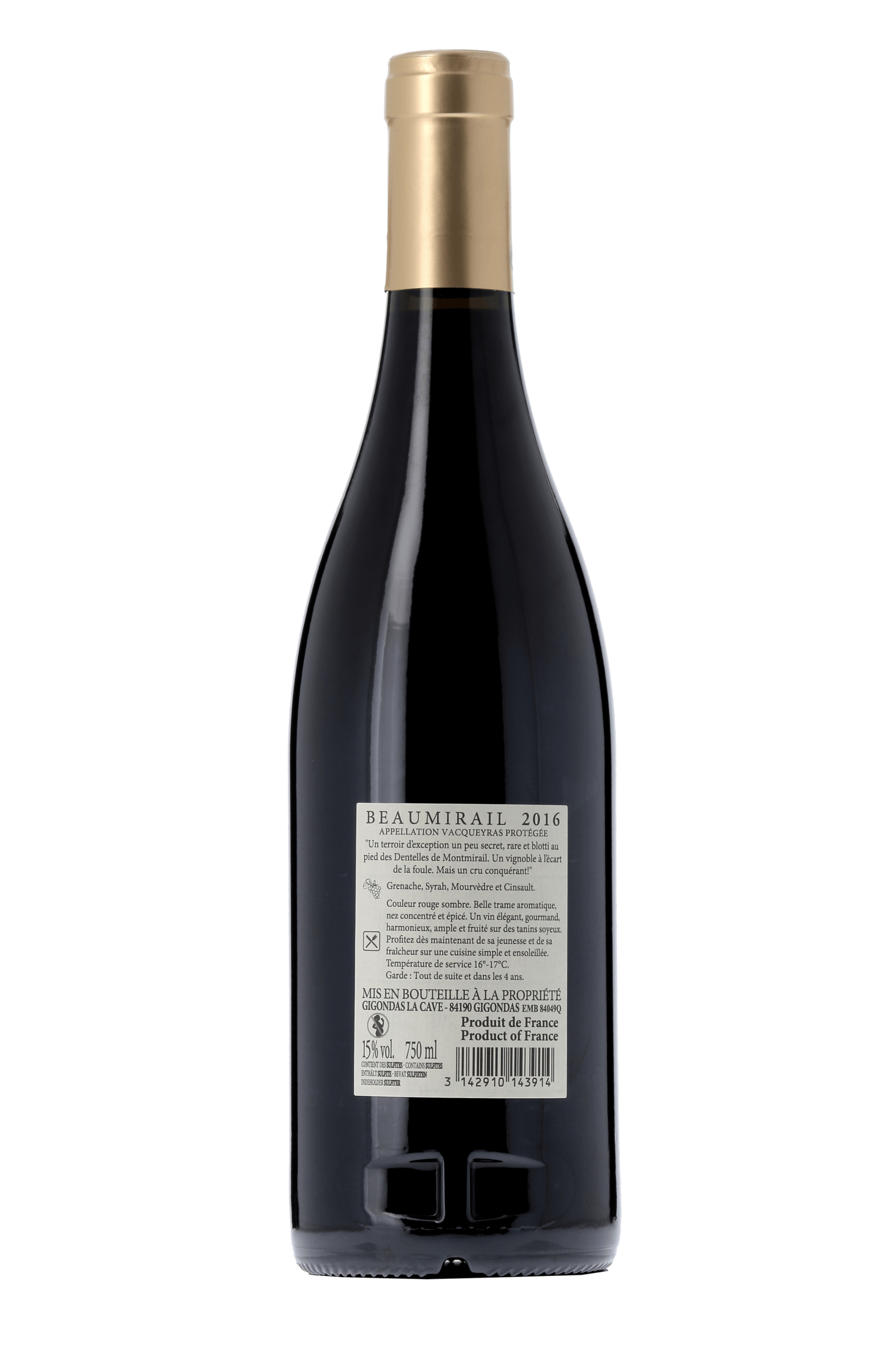 Vacqueyras Beaumirail Cave de Gigondas 2019 - frontbs