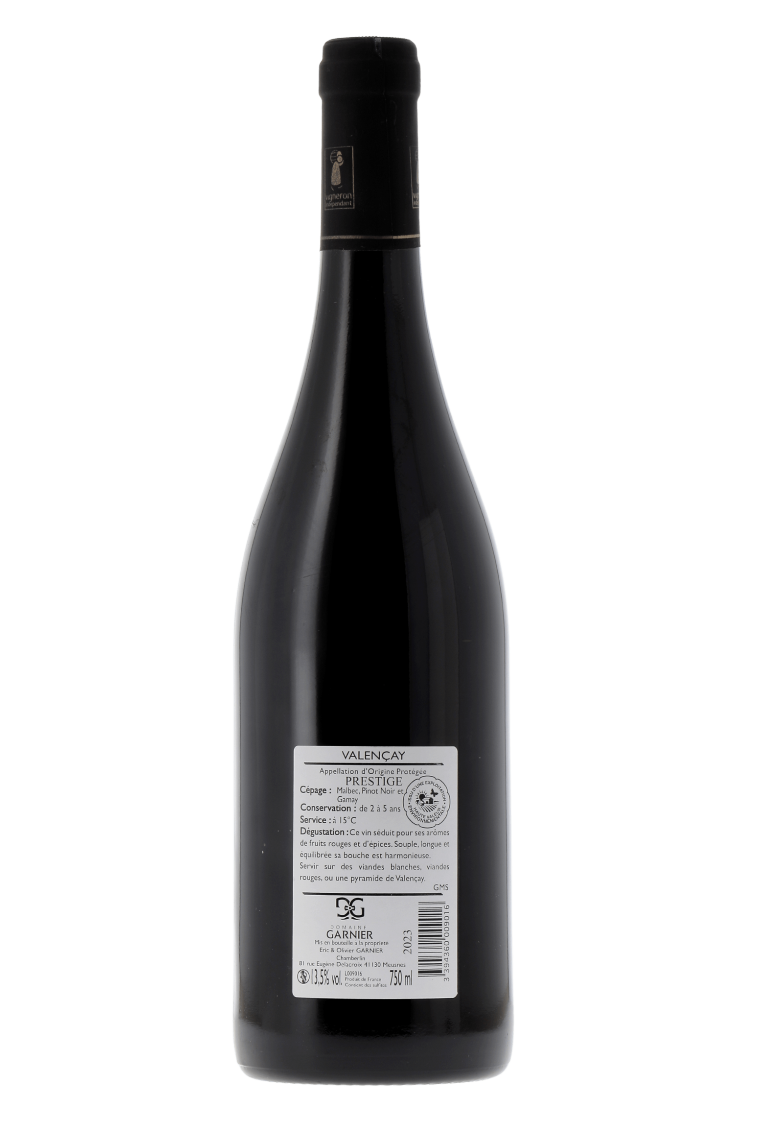 Valençay Prestige Domaine Garnier 2023 - frontbs