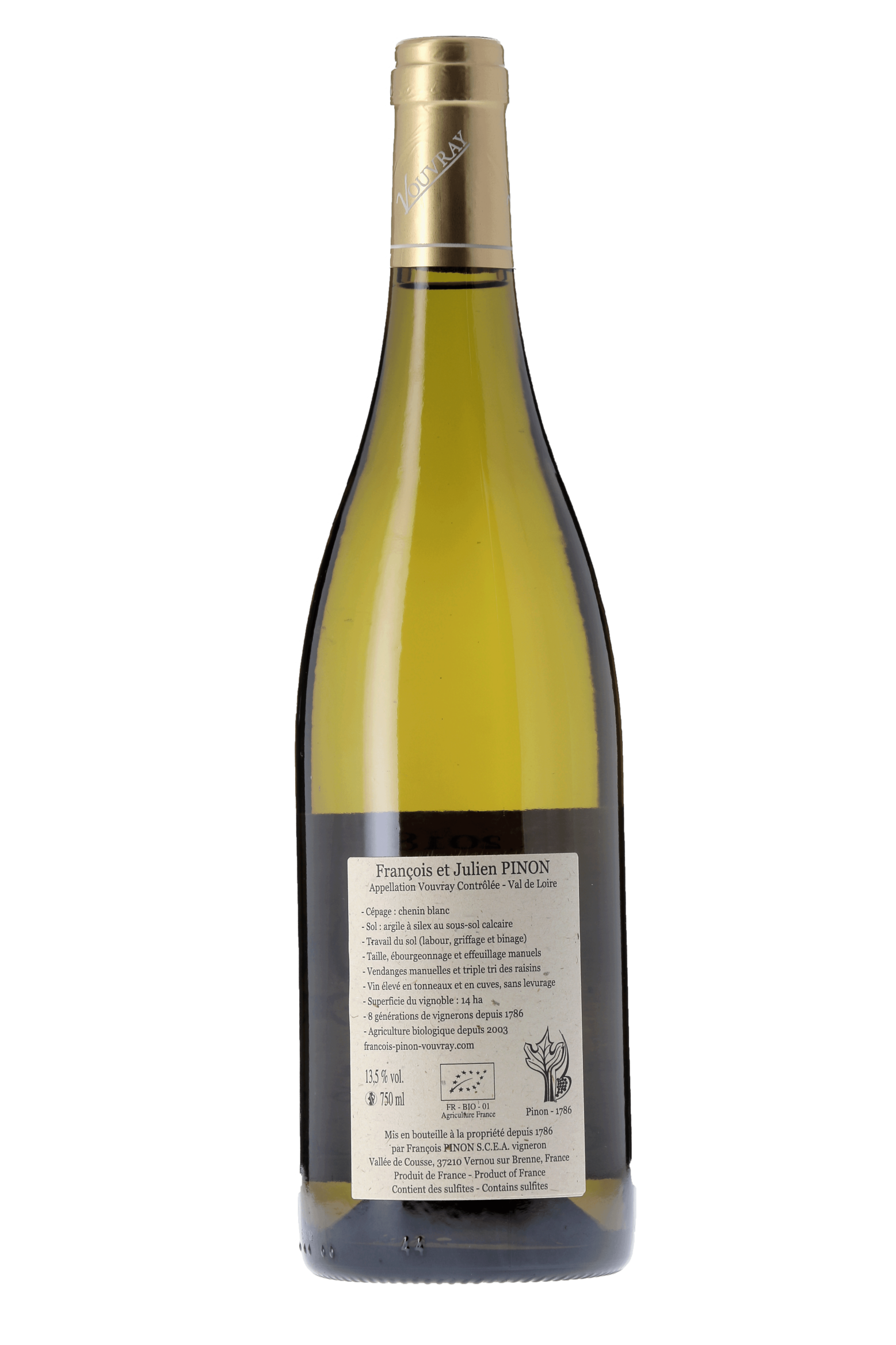 Vouvray Domaine François & Julien Pinon 2020 - frontbs