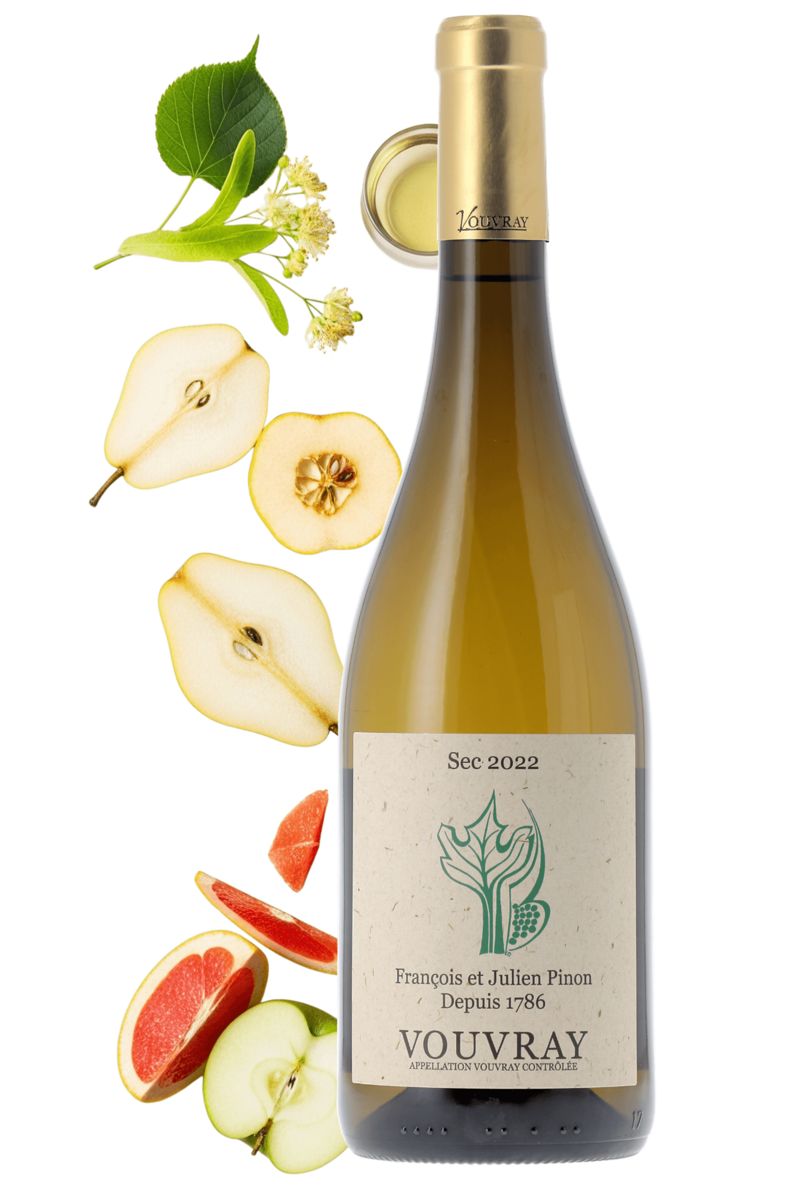 Vouvray Sec Domaine François & Julien Pinon 2022 - frontbs