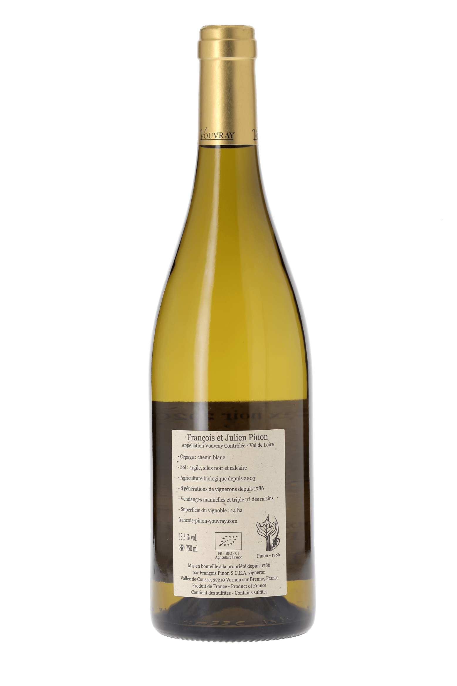 Vouvray Silex Noir Domaine François & Julien Pinon 2020 - frontbs