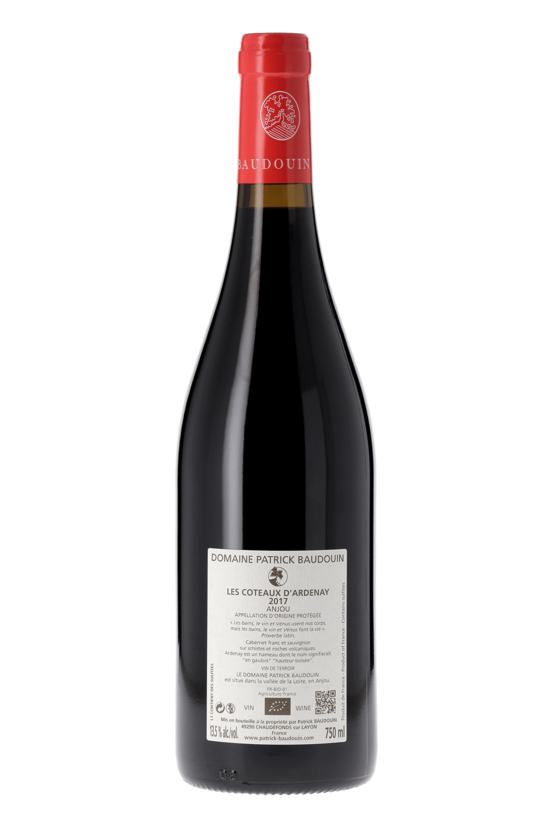 Anjou Les Coteaux d'Ardenay Domaine Patrick Baudoin 2017 - frontbs
