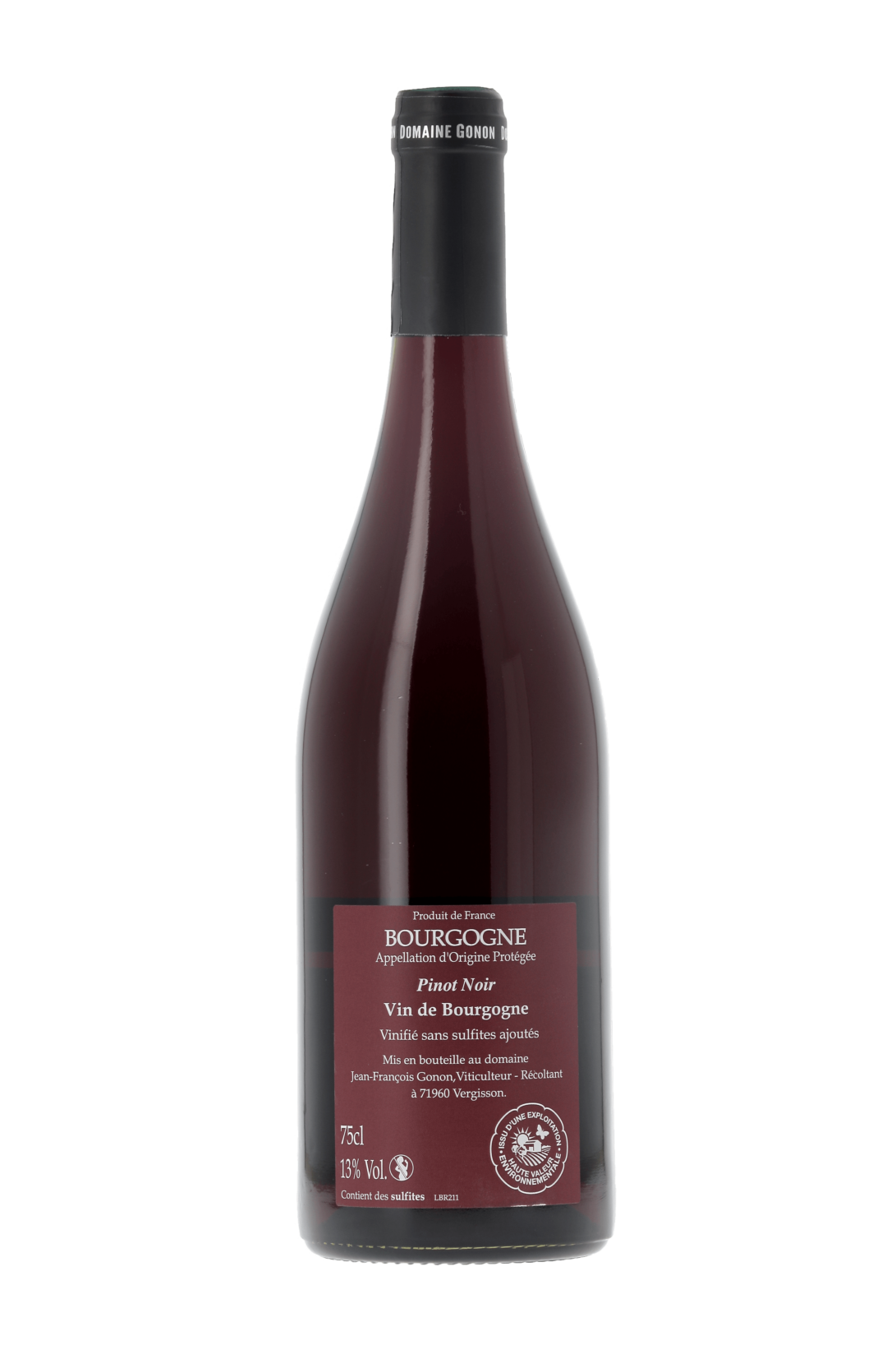 Bourgogne Pinot Noir Domaine Gonon 2021 - frontbs