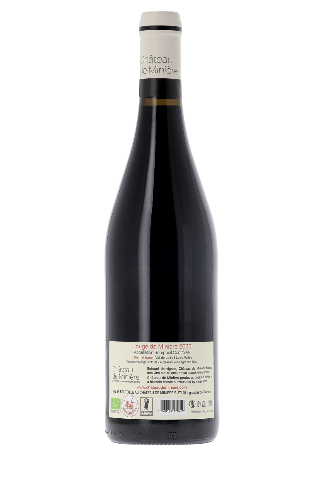 Bourgueil Rouge de Minière Château de Minière 2020 - frontbs